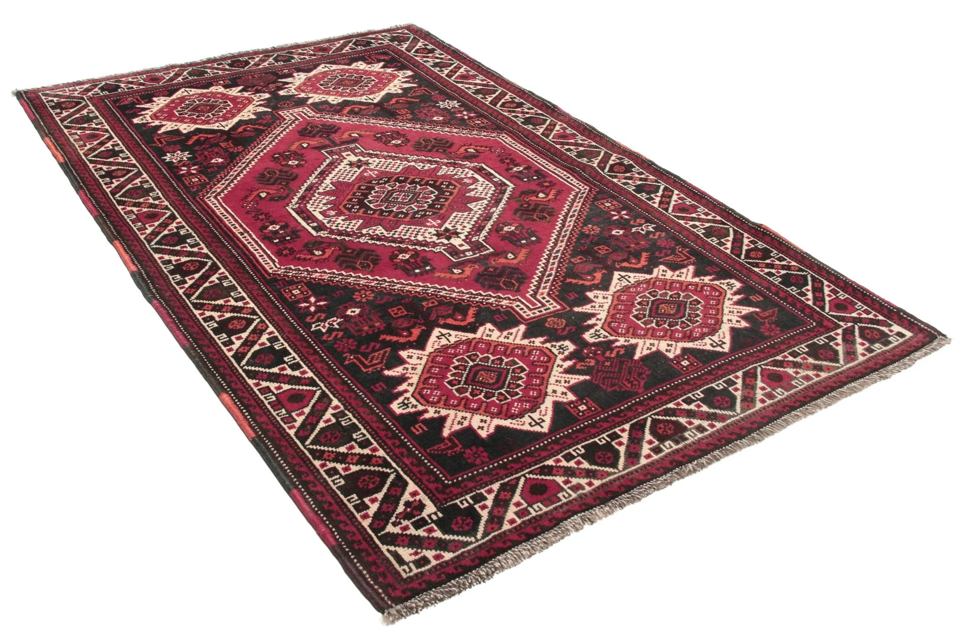 Hand-Knotted Wool Qashqai Persian Rug, 116 × 180 cm