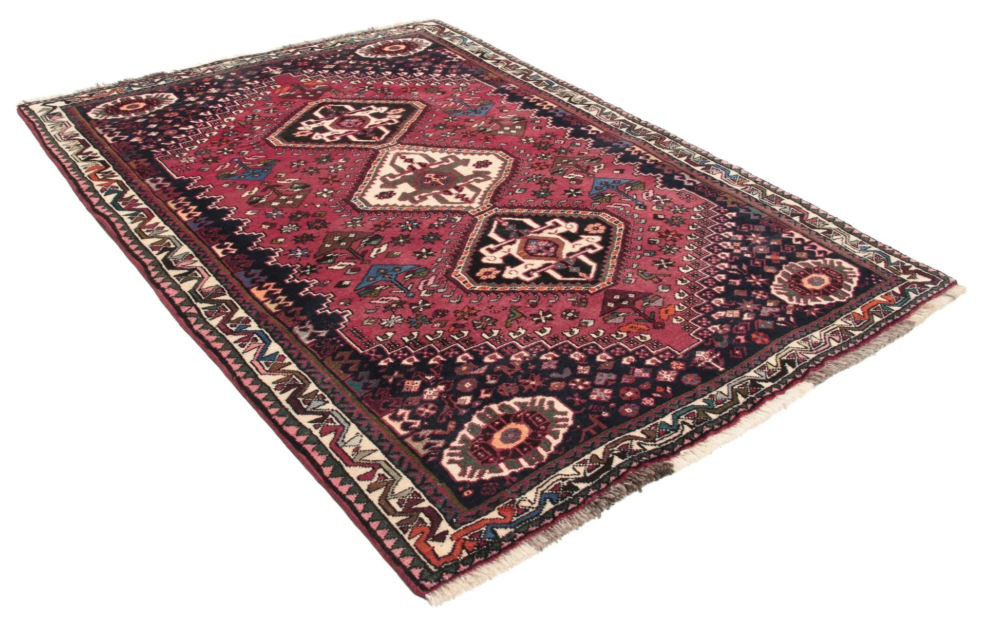 Qashqai Persian Rug — hand-knotted, 123 × 172 cm, Wool