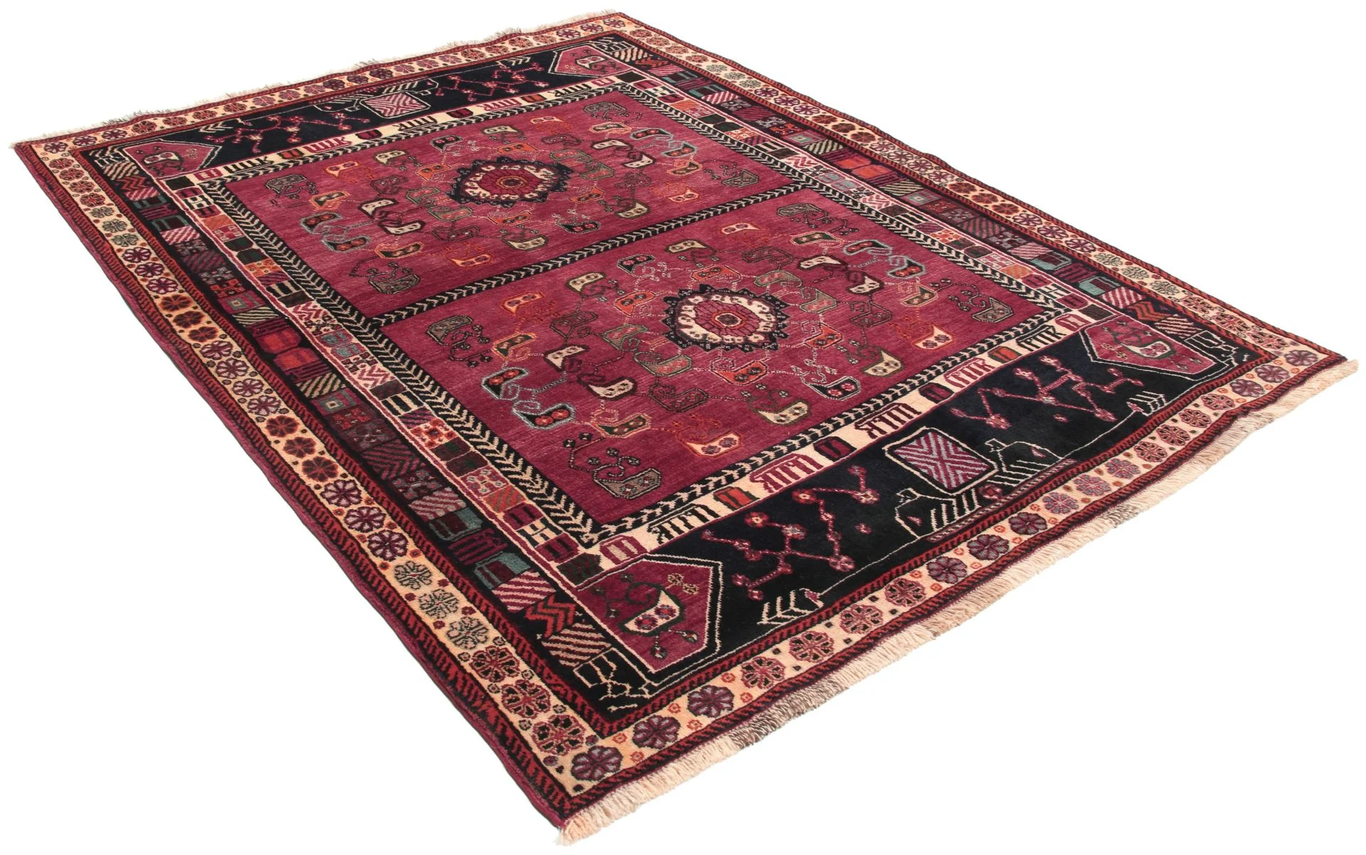 Qashqai Persian Rug — hand-knotted, 150 × 195 cm, Wool