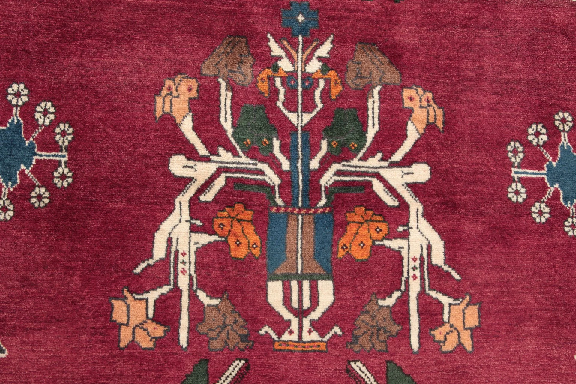 Hand-Knotted Wool Qashqai Persian Rug, 122 × 190 cm