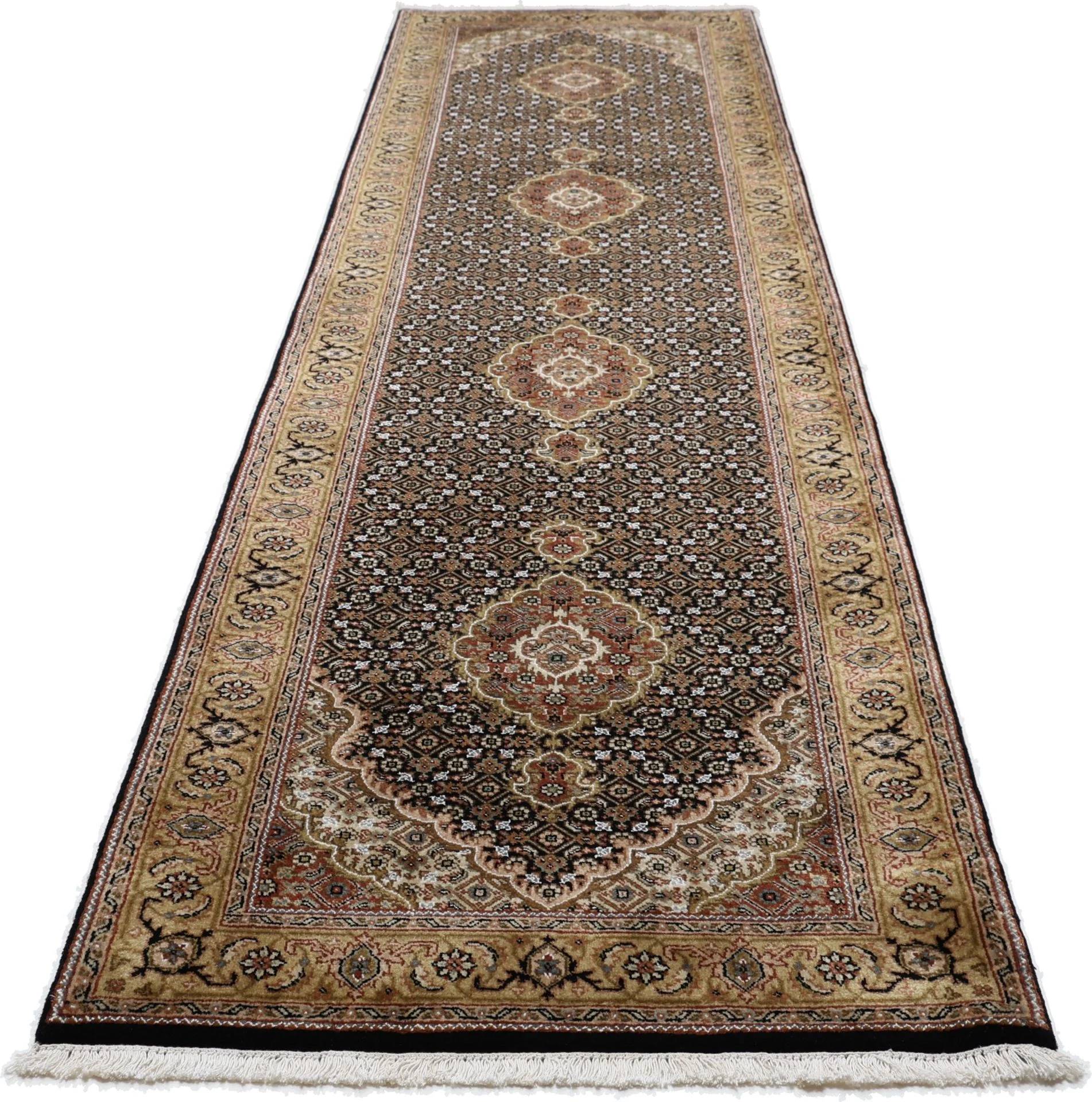 Indian Rug 80 × 350 cm, Wool, hand-knotted