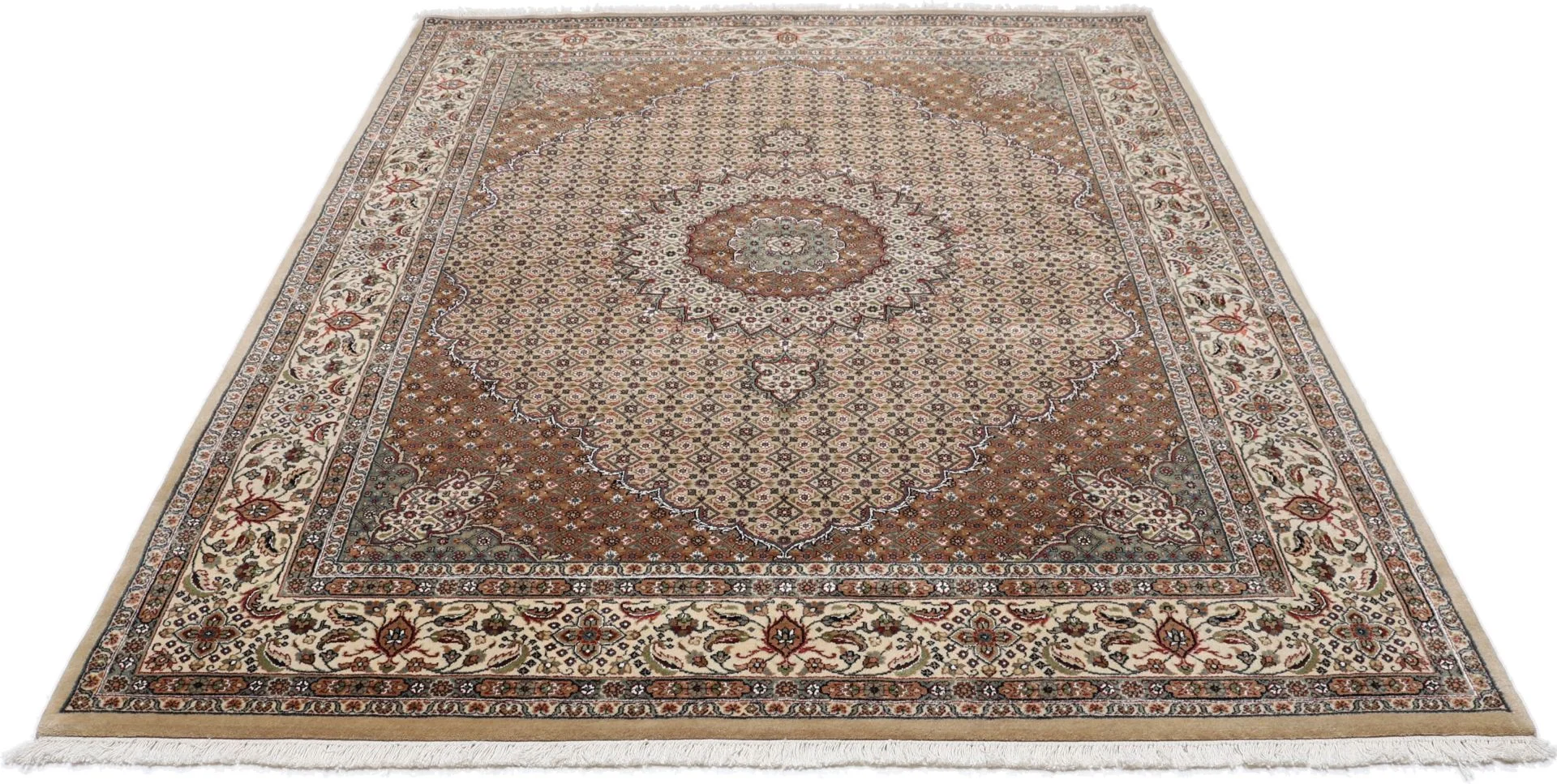 Moud Indian Rug — hand-knotted, 200 × 249 cm, Wool