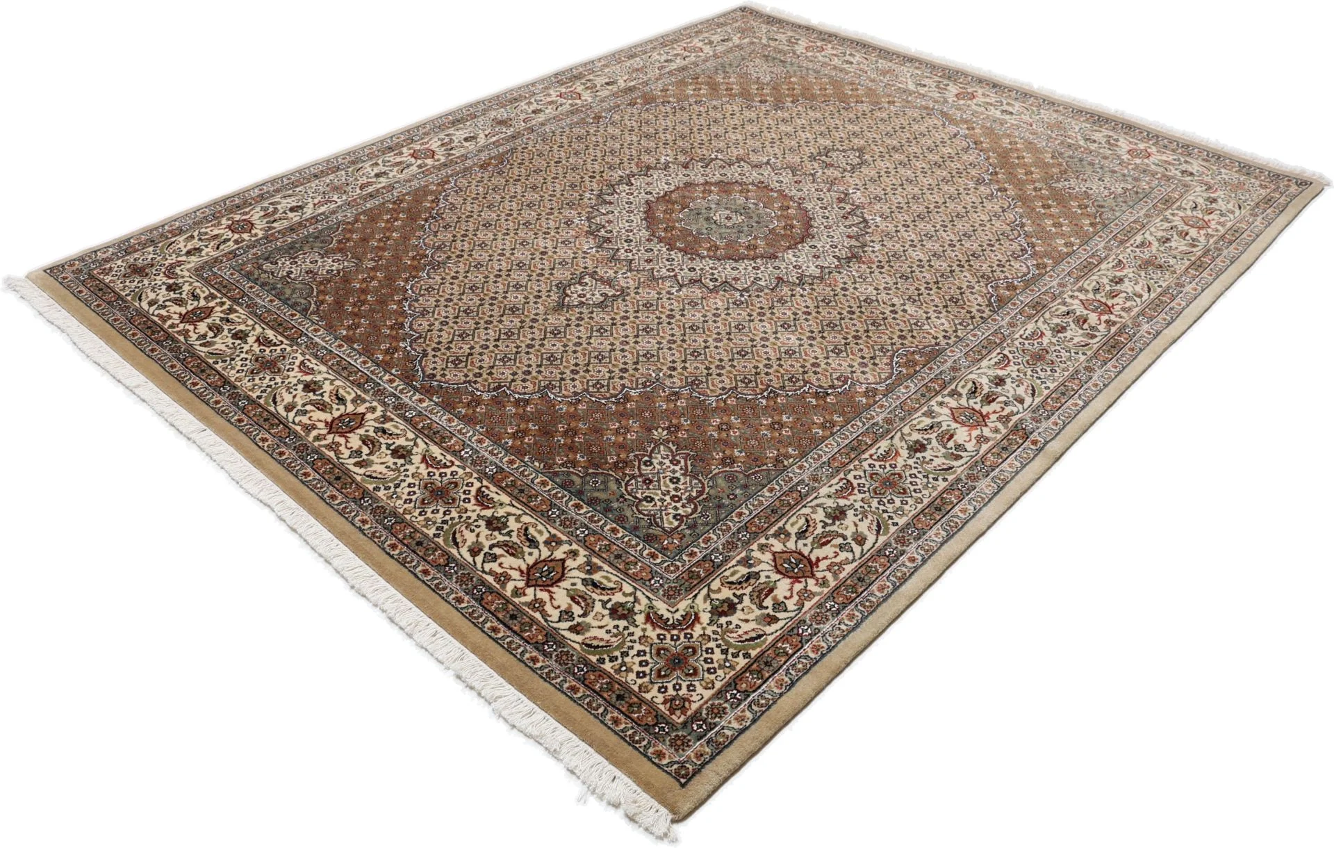 Moud Indian Rug — hand-knotted, 200 × 249 cm, Wool