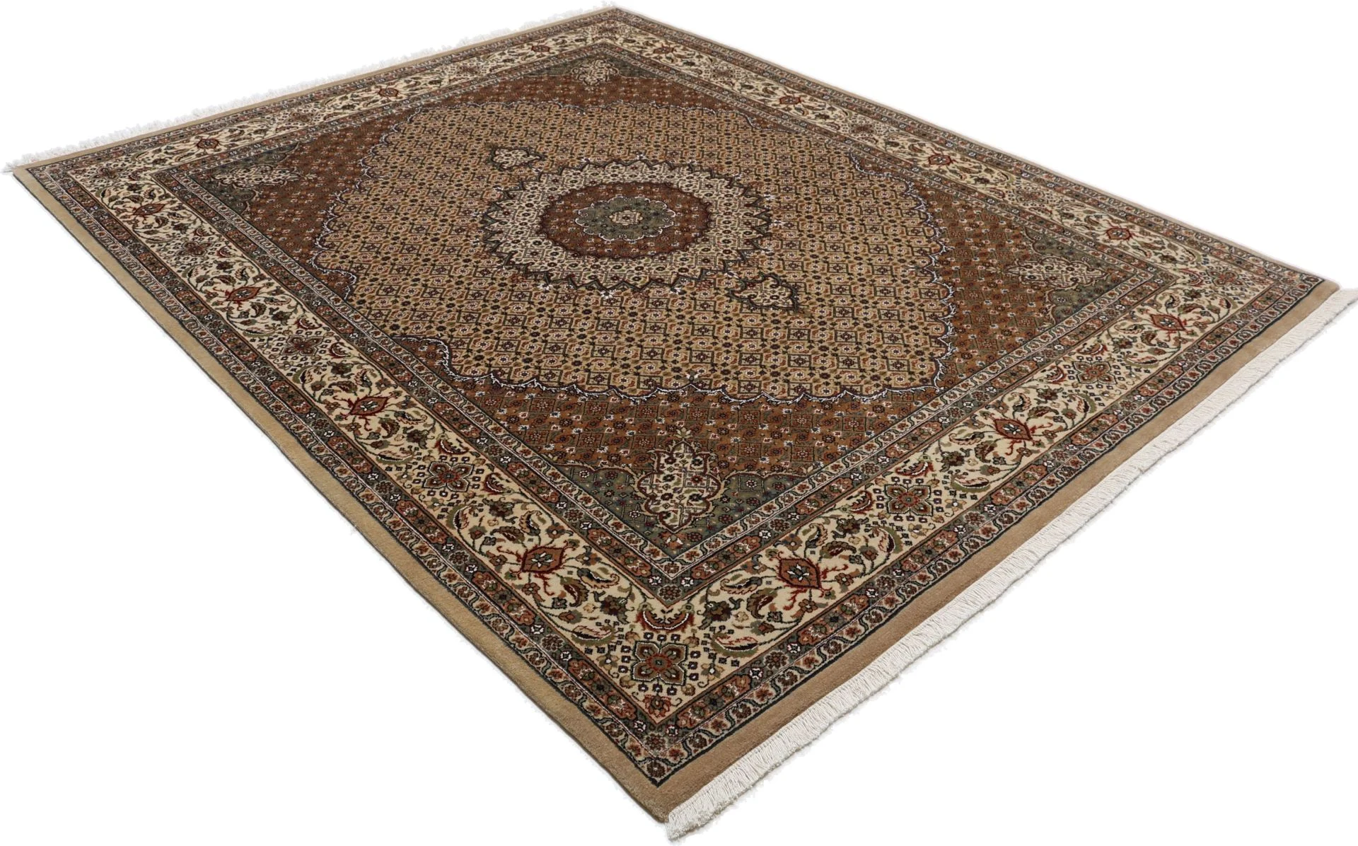 Moud Indian Rug — hand-knotted, 200 × 249 cm, Wool