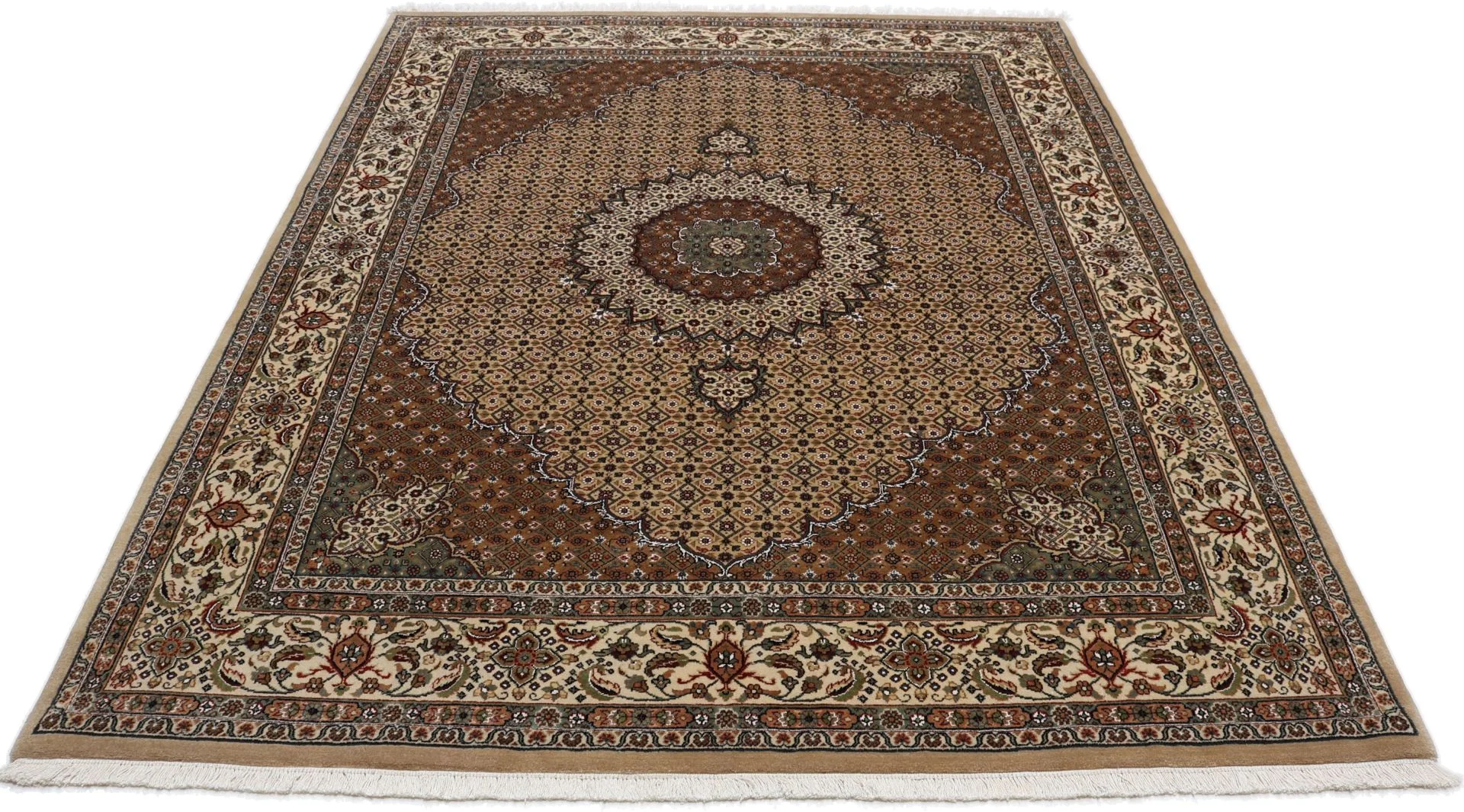 Moud Indian Rug — hand-knotted, 200 × 249 cm, Wool