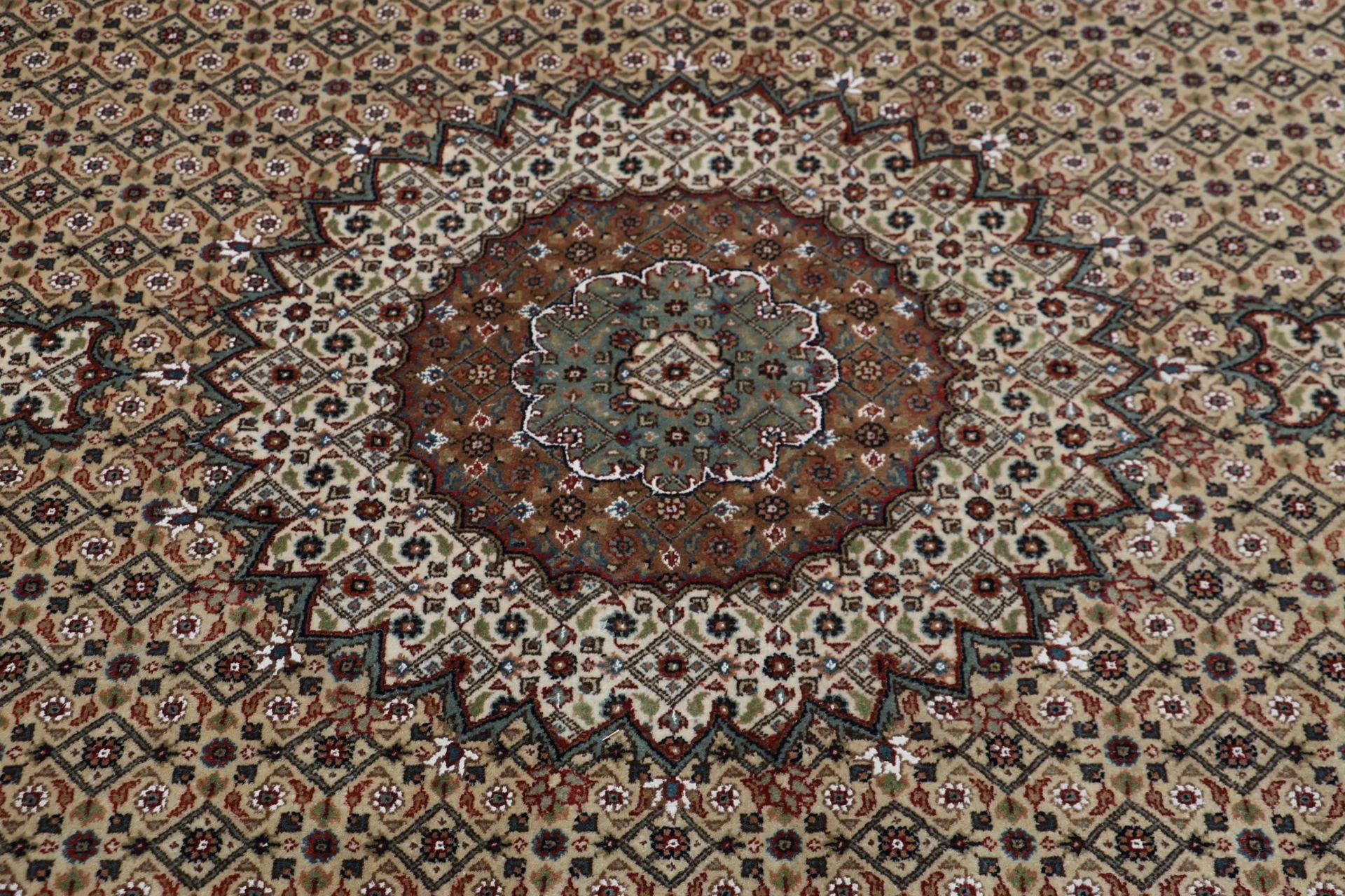 Moud Indian Rug — hand-knotted, 200 × 249 cm, Wool
