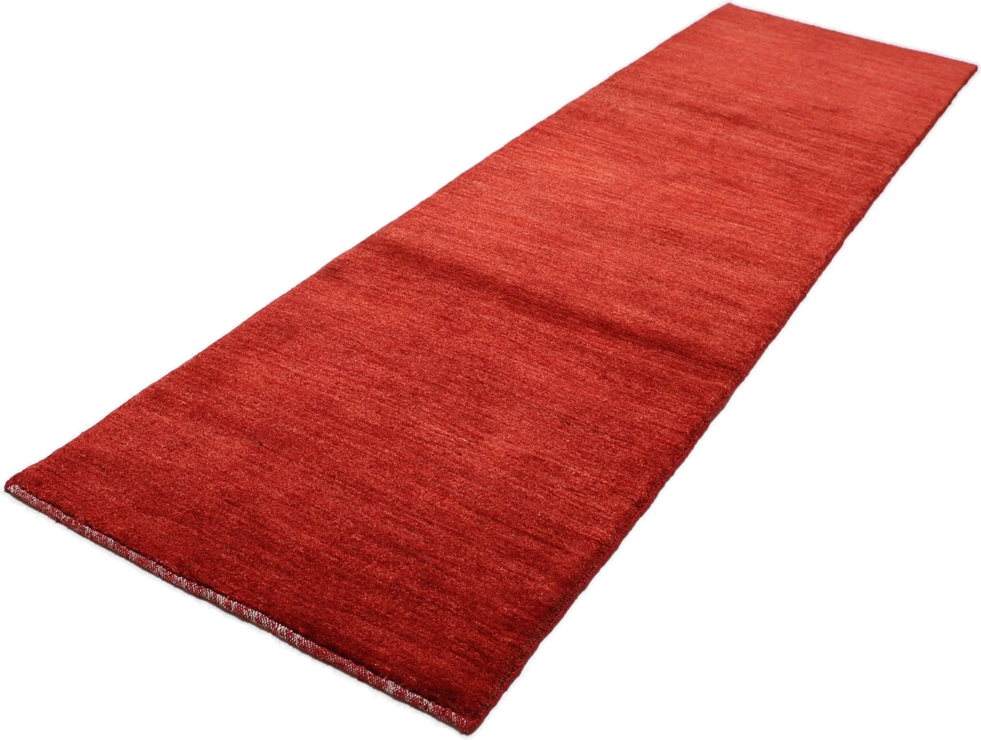 Hand-Knotted Wool Gabbeh Persian Rug, 80 × 283 cm