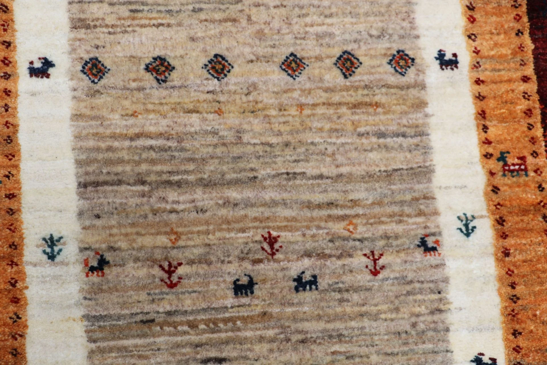 Hand-Knotted Wool Loribaft Indian Rug, 85 × 314 cm