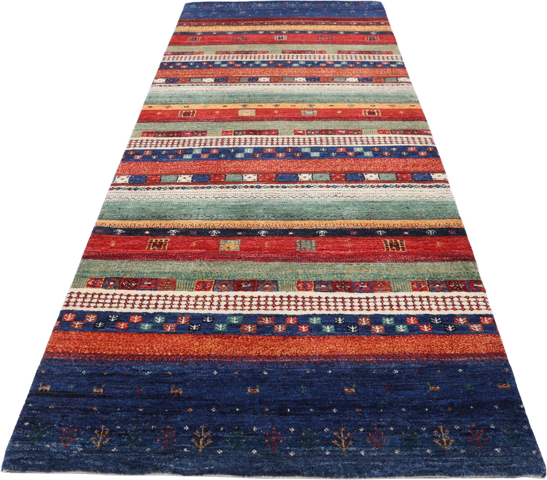 Loribaft Indian Rug — hand-knotted, 90 × 247 cm, Wool