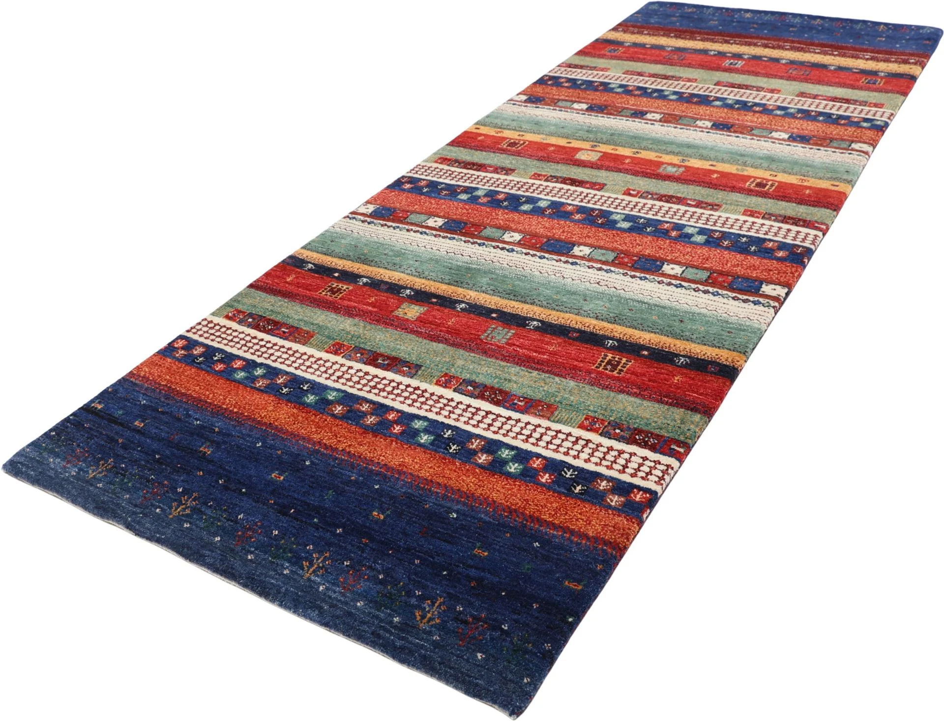 Loribaft Indian Rug — hand-knotted, 90 × 247 cm, Wool