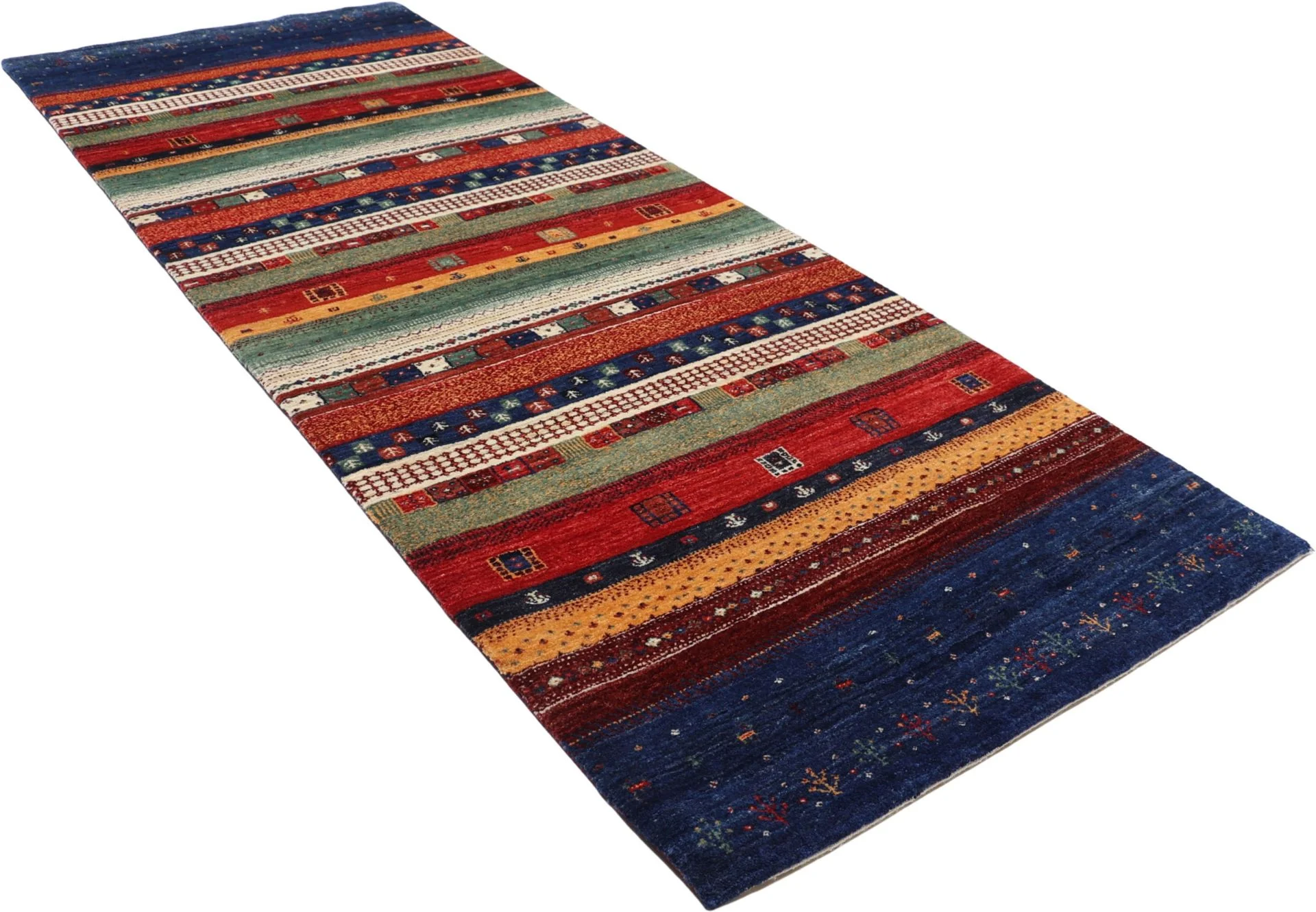 Loribaft Indian Rug — hand-knotted, 90 × 247 cm, Wool