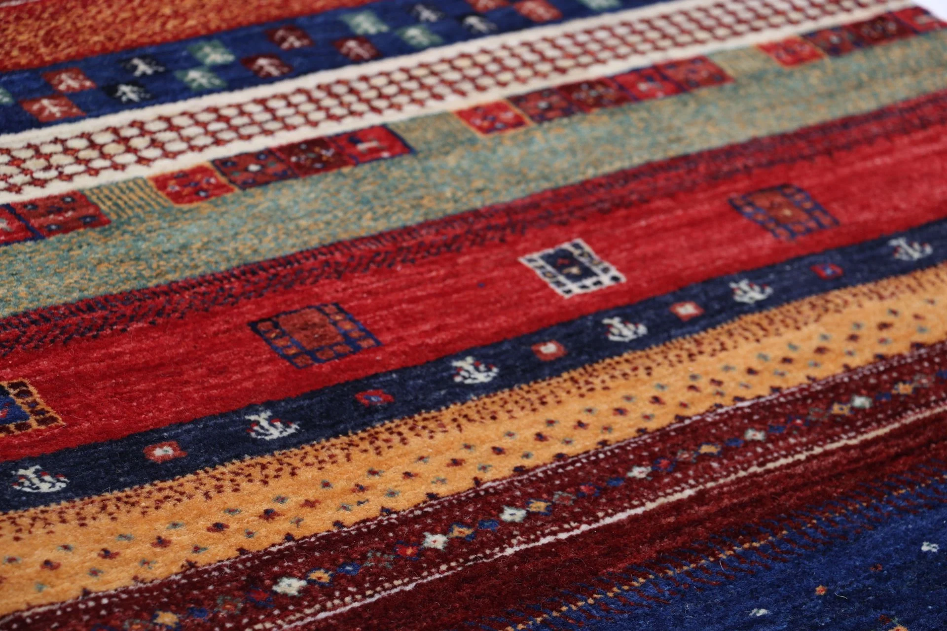 Loribaft Indian Rug — hand-knotted, 90 × 247 cm, Wool