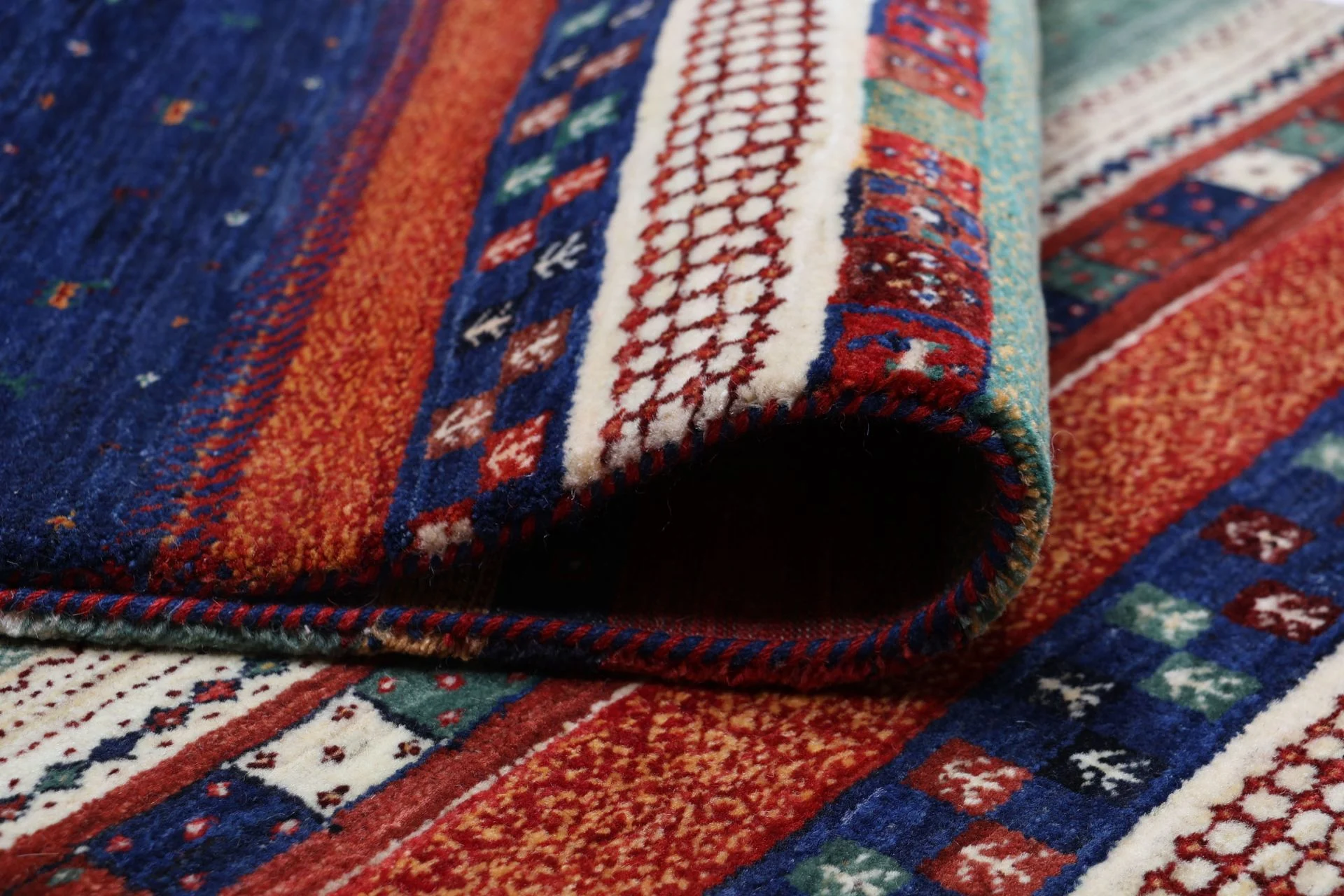 Loribaft Indian Rug — hand-knotted, 90 × 247 cm, Wool