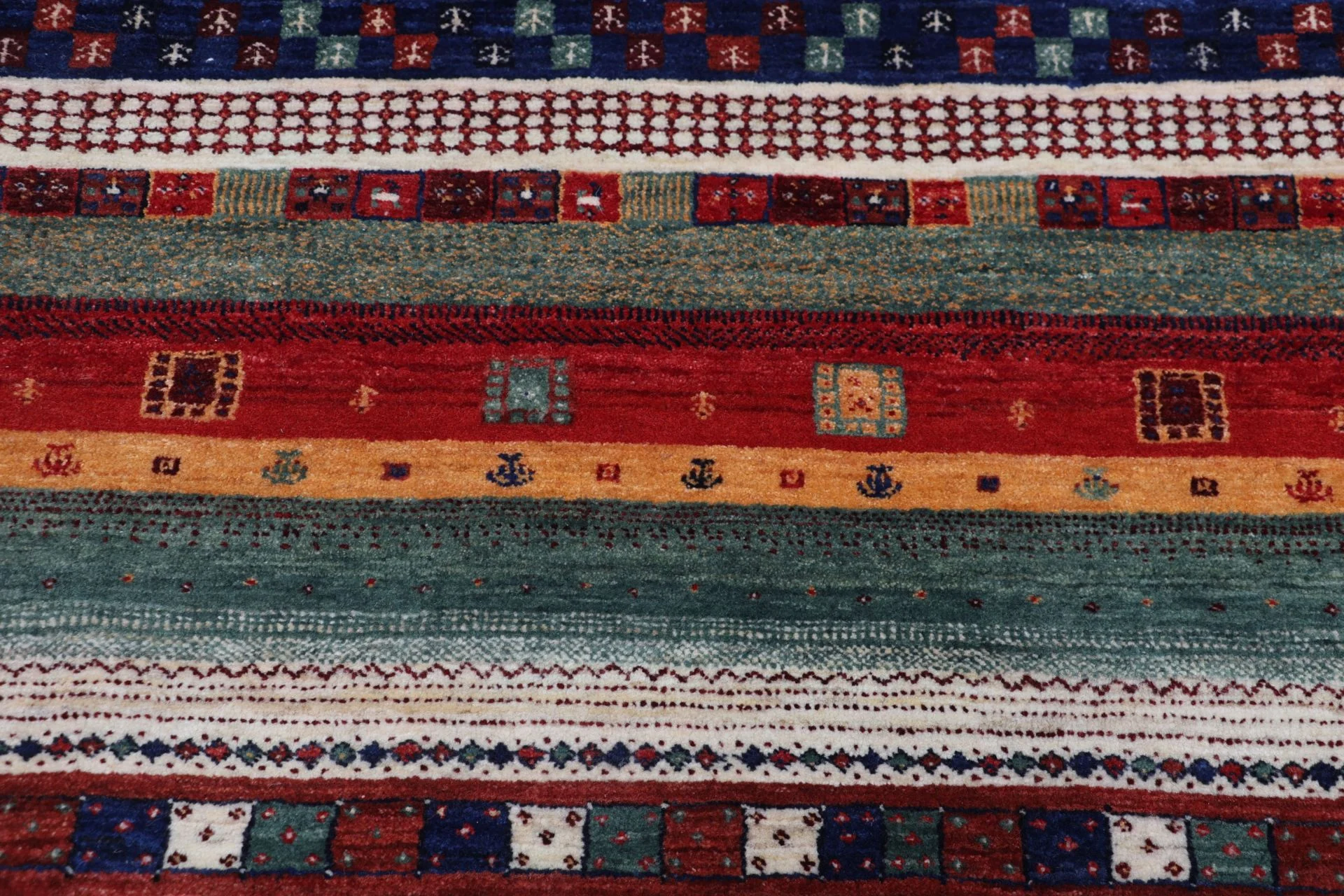 Loribaft Indian Rug — hand-knotted, 90 × 247 cm, Wool
