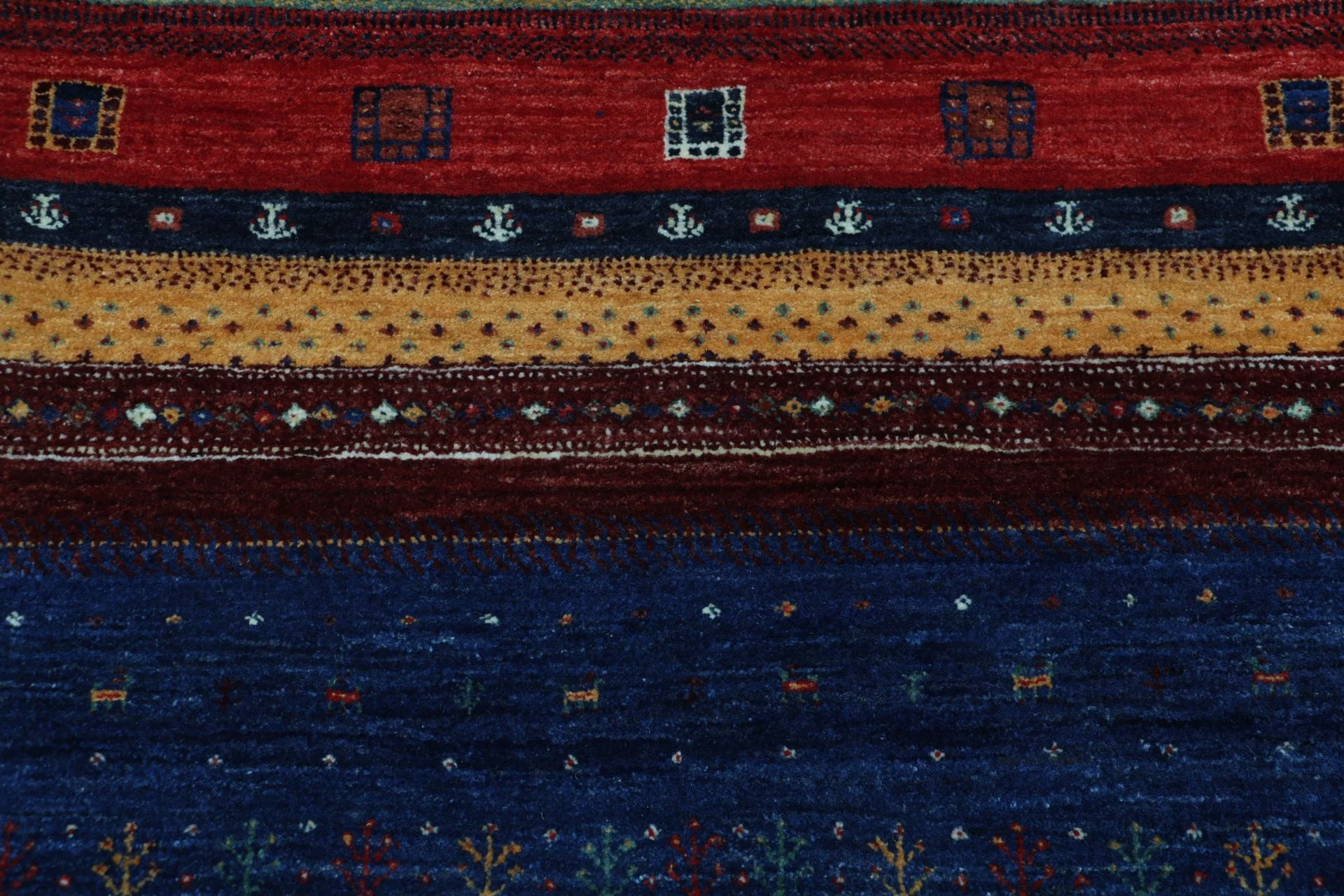 Loribaft Indian Rug — hand-knotted, 90 × 247 cm, Wool