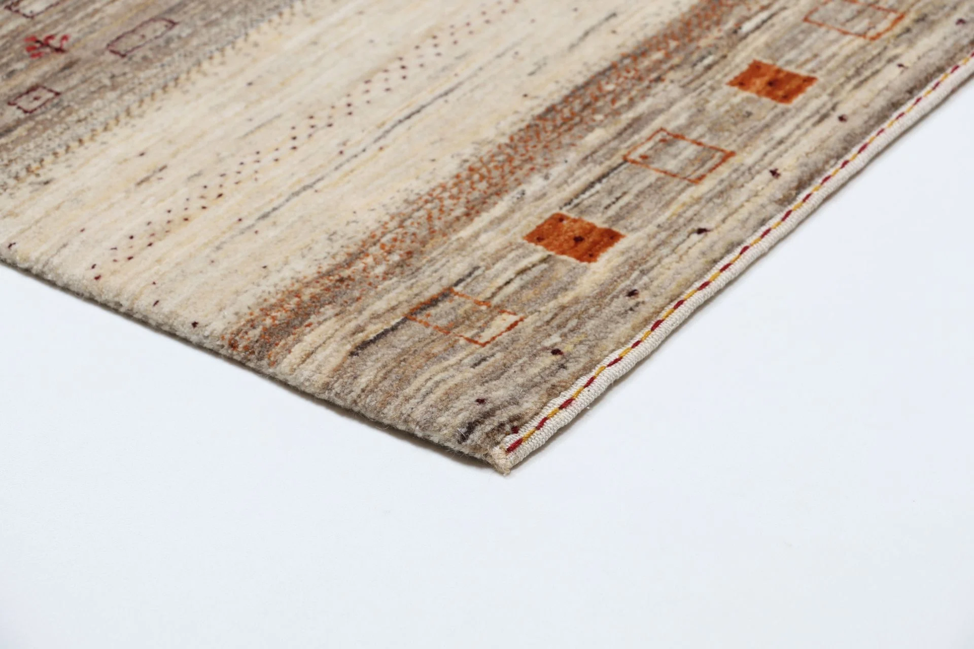 Hand-Knotted Wool Loribaft Indian Rug, 148 × 203 cm