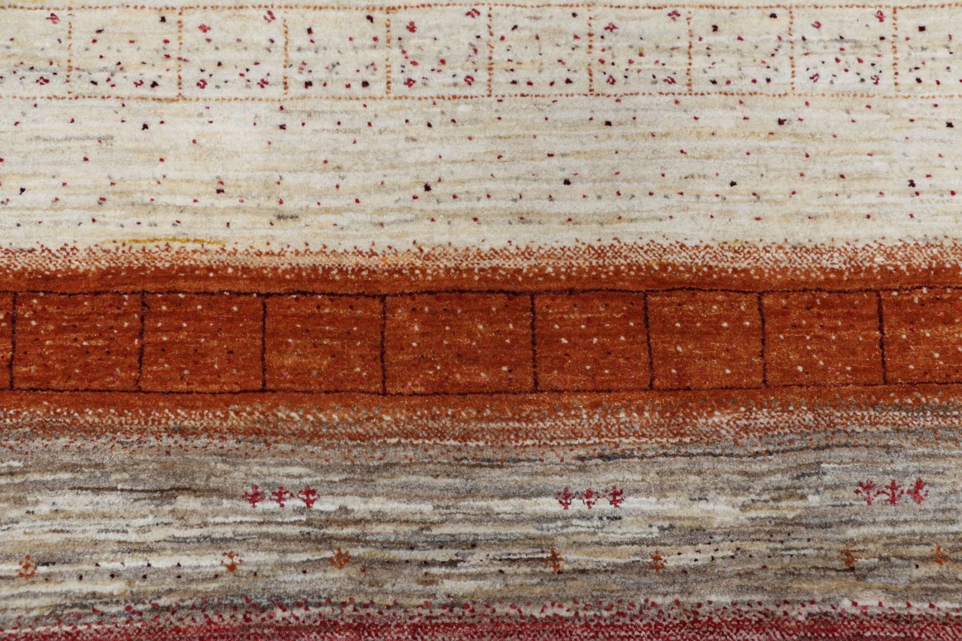 Hand-Knotted Wool Loribaft Indian Rug, 148 × 203 cm