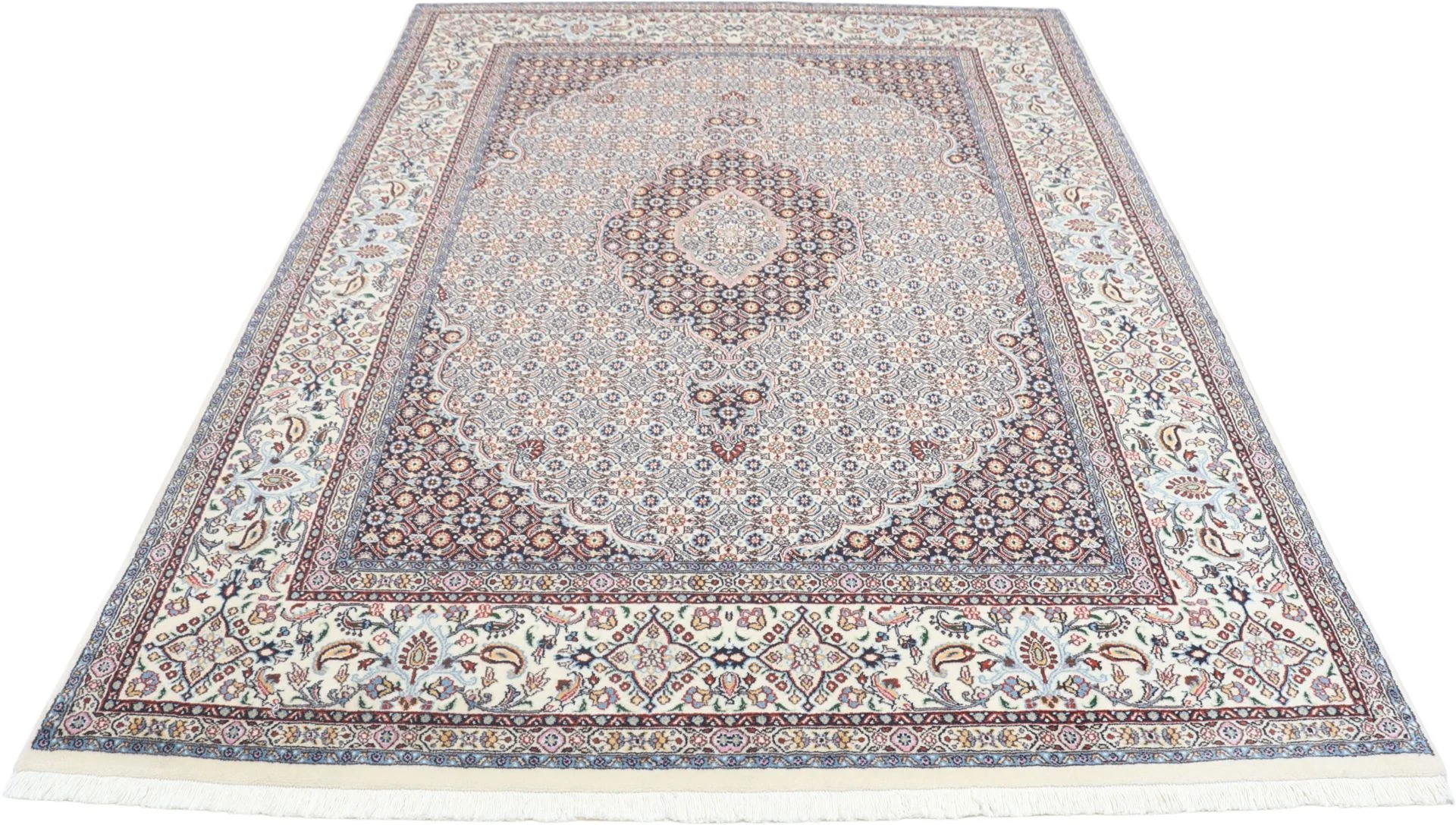 perserteppich-moud-165-x-230-cm-schurwolle-handgeknupft-floral-1 Hand-Knotted Wool Moud Persian Rug, 165 × 230 cm