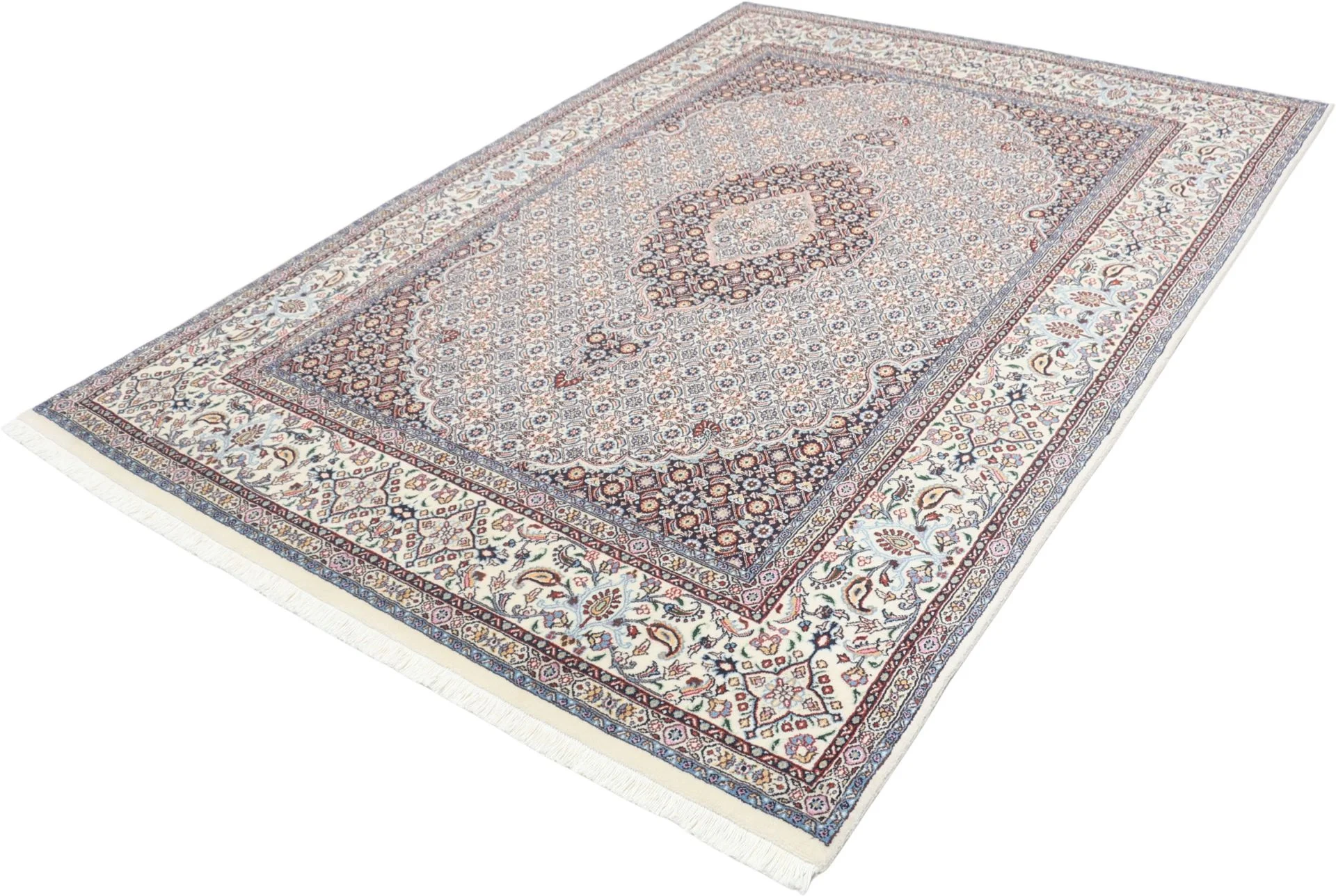 perserteppich-moud-165-x-230-cm-schurwolle-handgeknupft-floral-2 Hand-Knotted Wool Moud Persian Rug, 165 × 230 cm