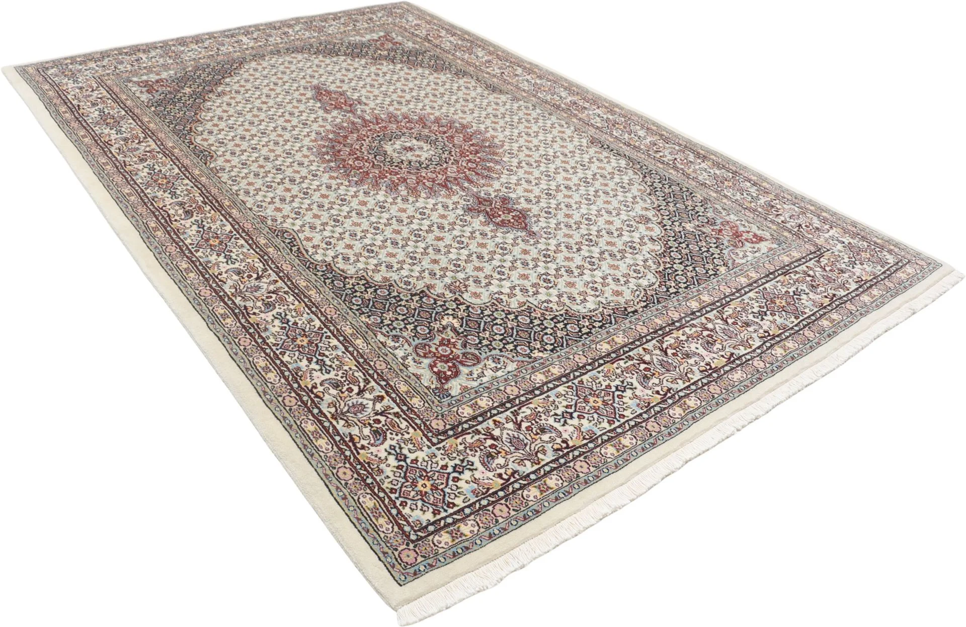 perserteppich-moud-163-x-243-cm-schurwolle-handgeknupft-floral-3 Hand-Knotted Wool Moud Persian Rug, 163 × 243 cm