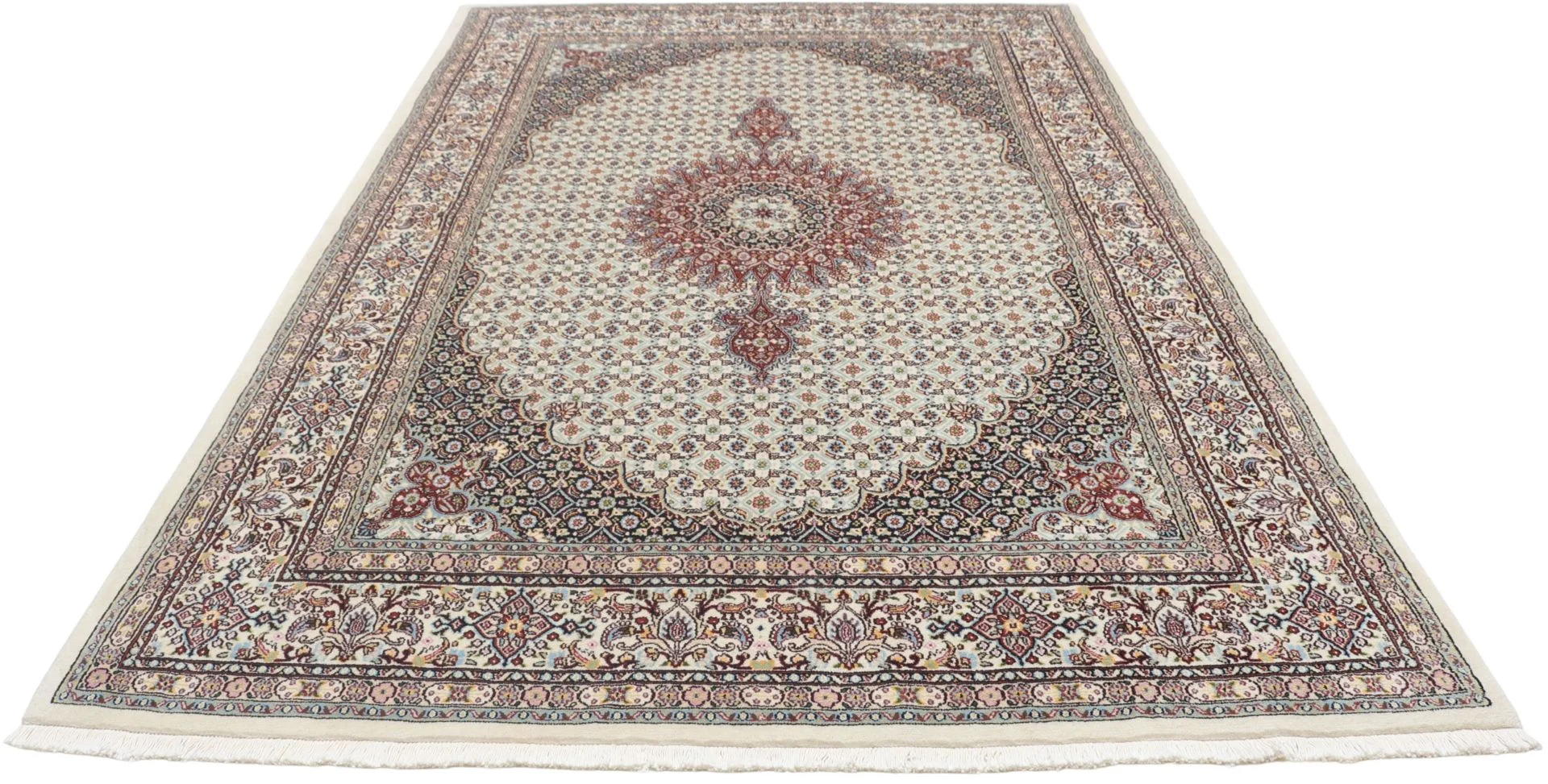 perserteppich-moud-163-x-243-cm-schurwolle-handgeknupft-floral-6 Hand-Knotted Wool Moud Persian Rug, 163 × 243 cm