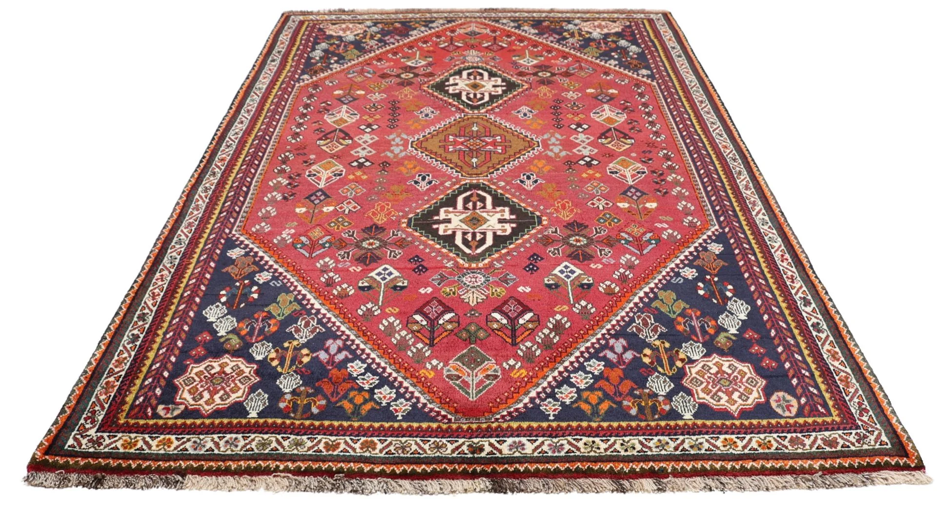 Shiraz Persian Rug 157 × 245 cm, Wool, hand-knotted