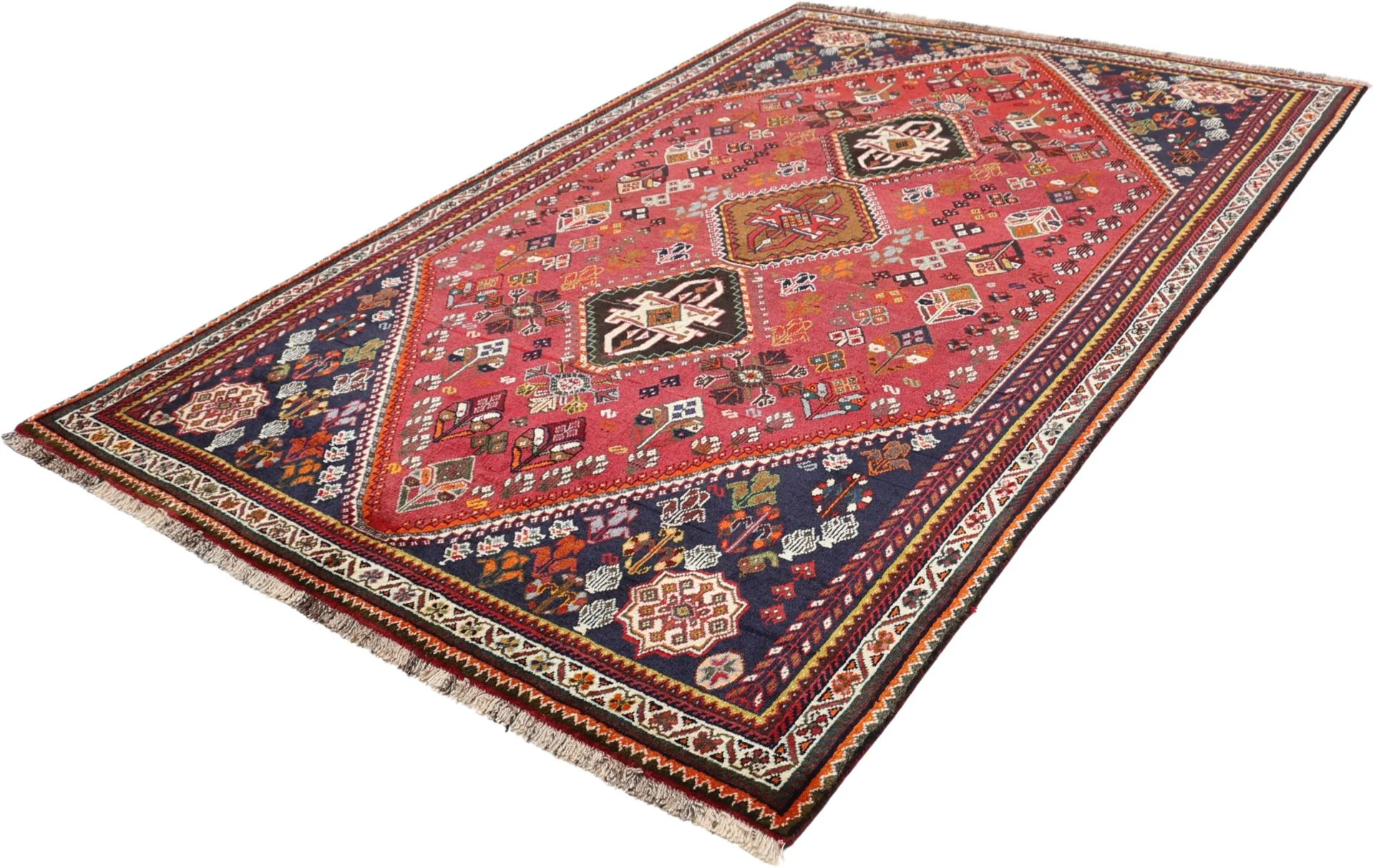 Shiraz Persian Rug 157 × 245 cm, Wool, hand-knotted