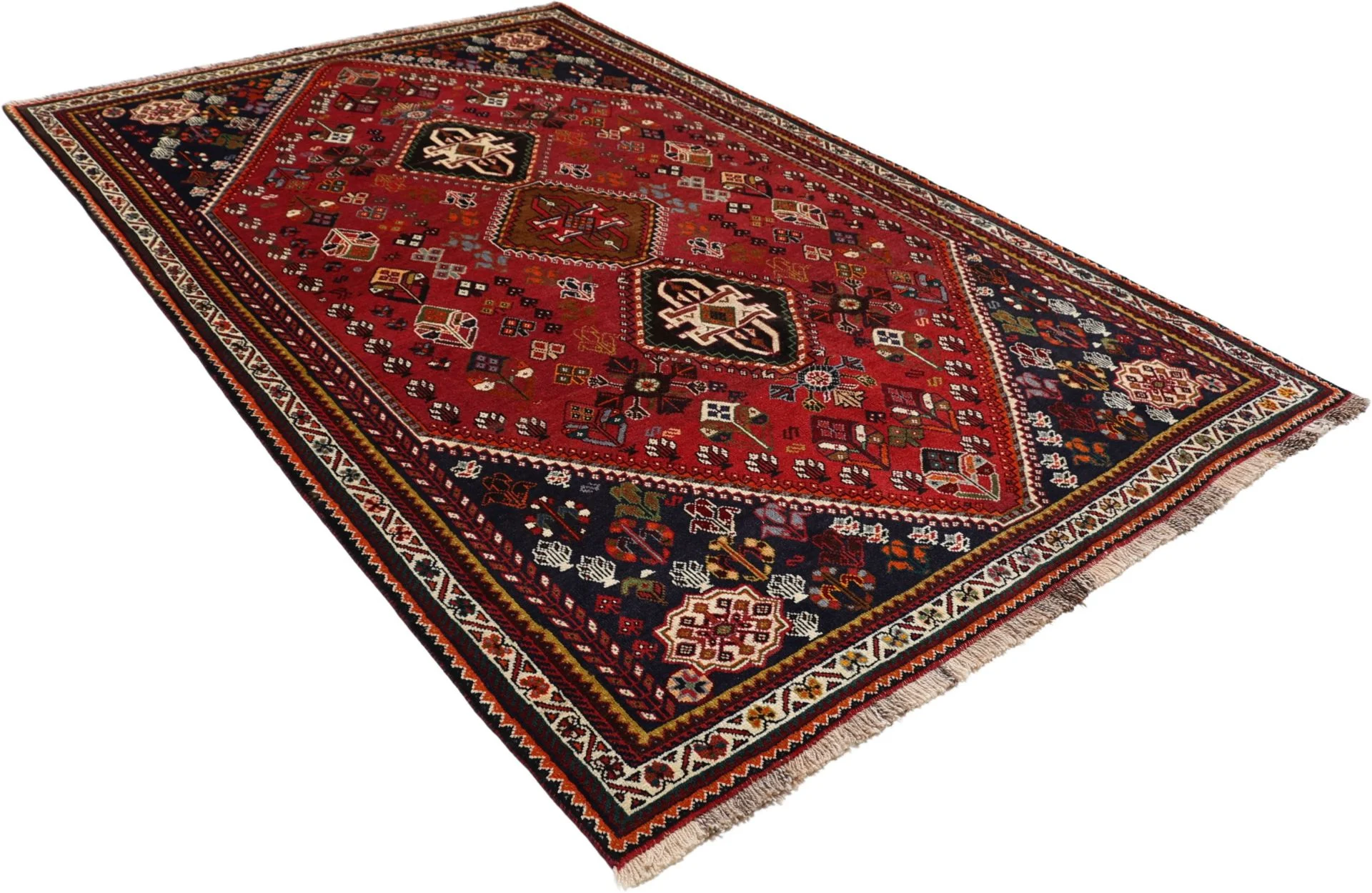 Shiraz Persian Rug 157 × 245 cm, Wool, hand-knotted