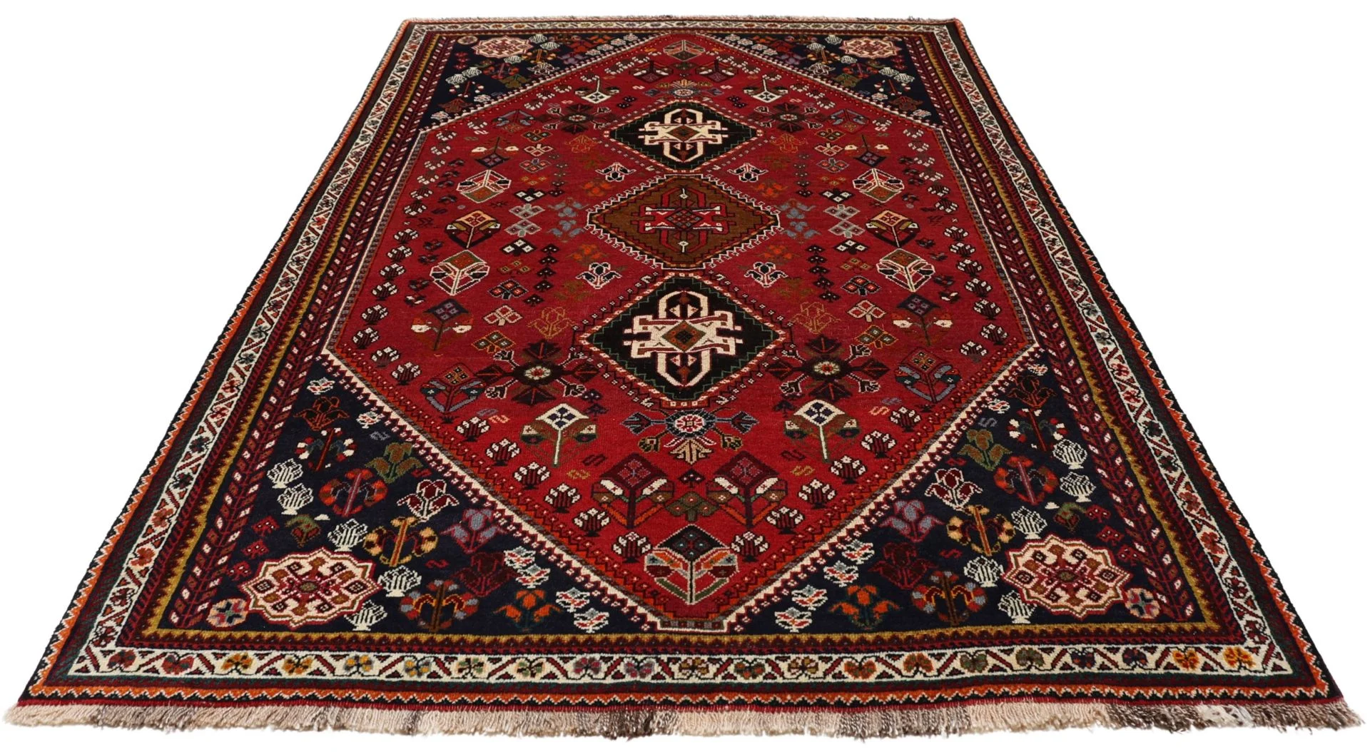 Shiraz Persian Rug 157 × 245 cm, Wool, hand-knotted