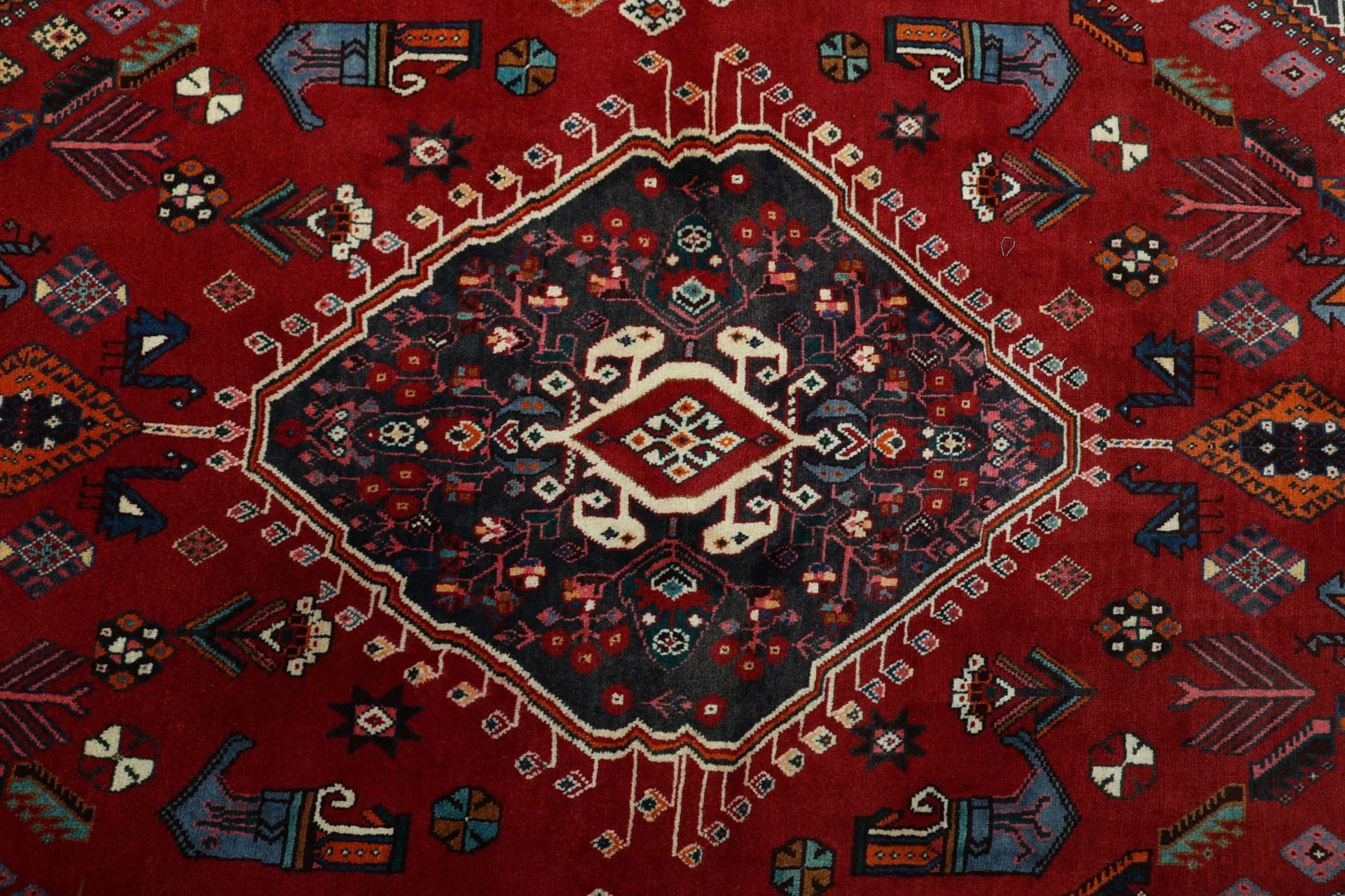 Shiraz Persian Rug — hand-knotted, 155 × 257 cm, Wool