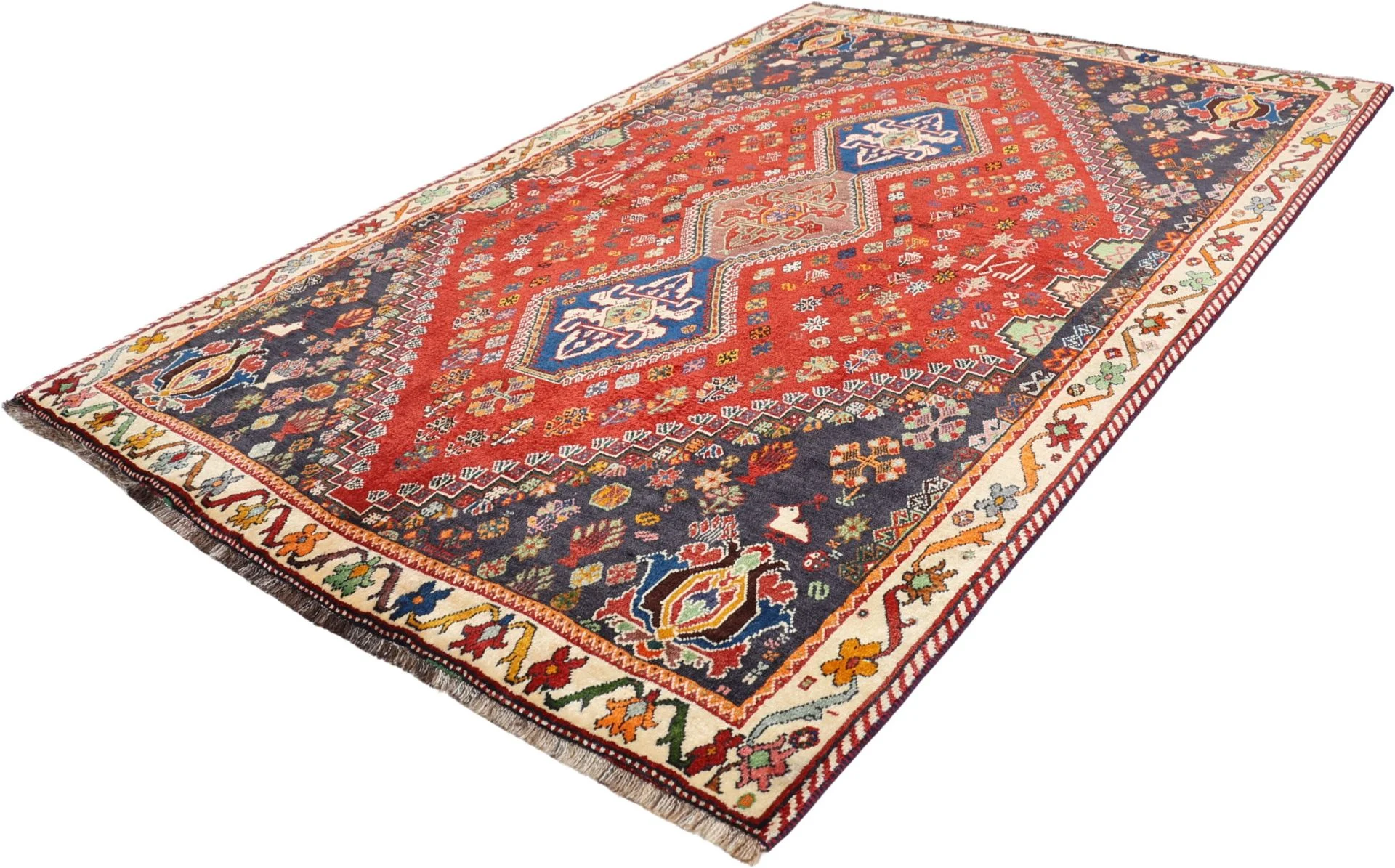 Shiraz Persian Rug — hand-knotted, 157 × 238 cm, Wool