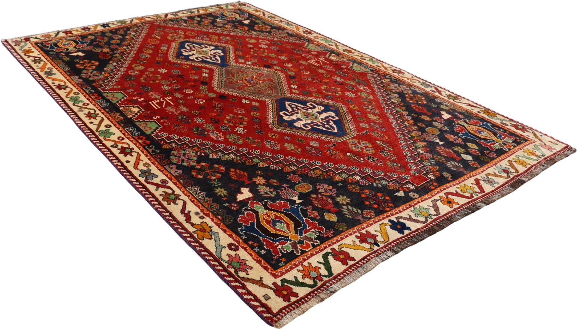 Shiraz Persian Rug — hand-knotted, 157 × 238 cm, Wool