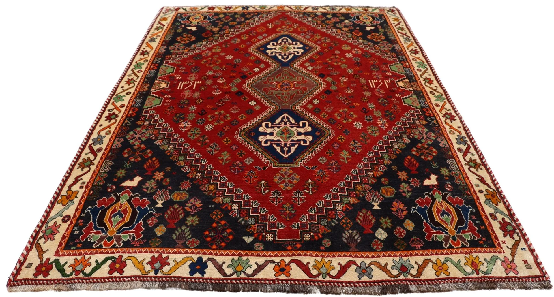 Shiraz Persian Rug — hand-knotted, 157 × 238 cm, Wool