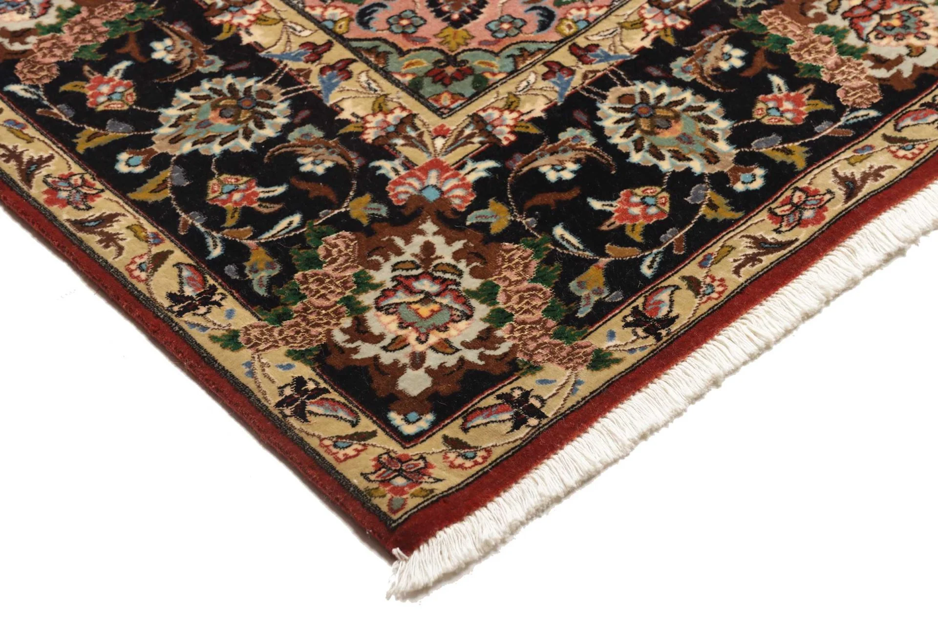 perserteppich-ghom-141-x-210-cm-schurwolle-handgeknupft-rot-blau-19 Qom Persian Rug — hand-knotted, 141 × 210 cm, Wool