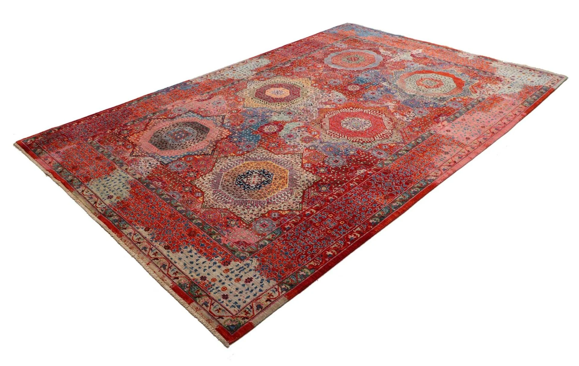 Mamluk Pakistani Rug — hand-knotted, 199 × 295 cm, Wool