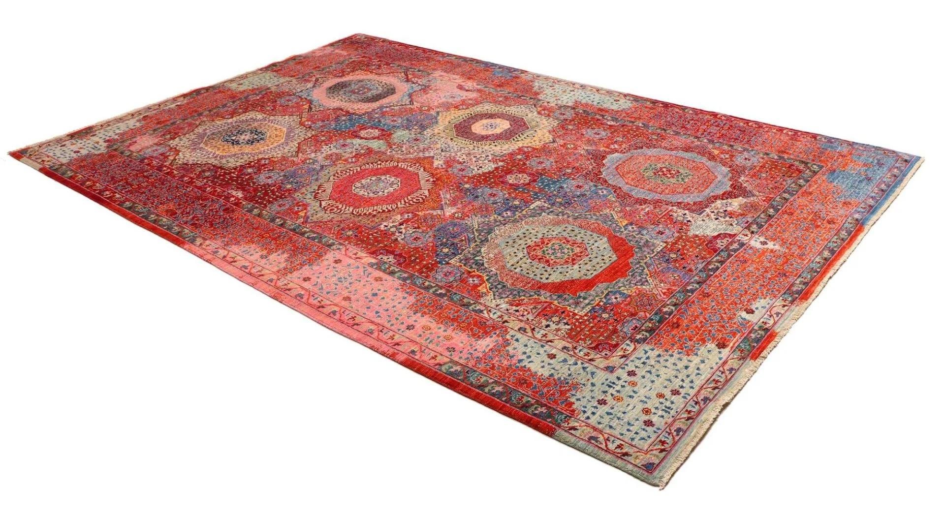 Mamluk Pakistani Rug — hand-knotted, 199 × 295 cm, Wool