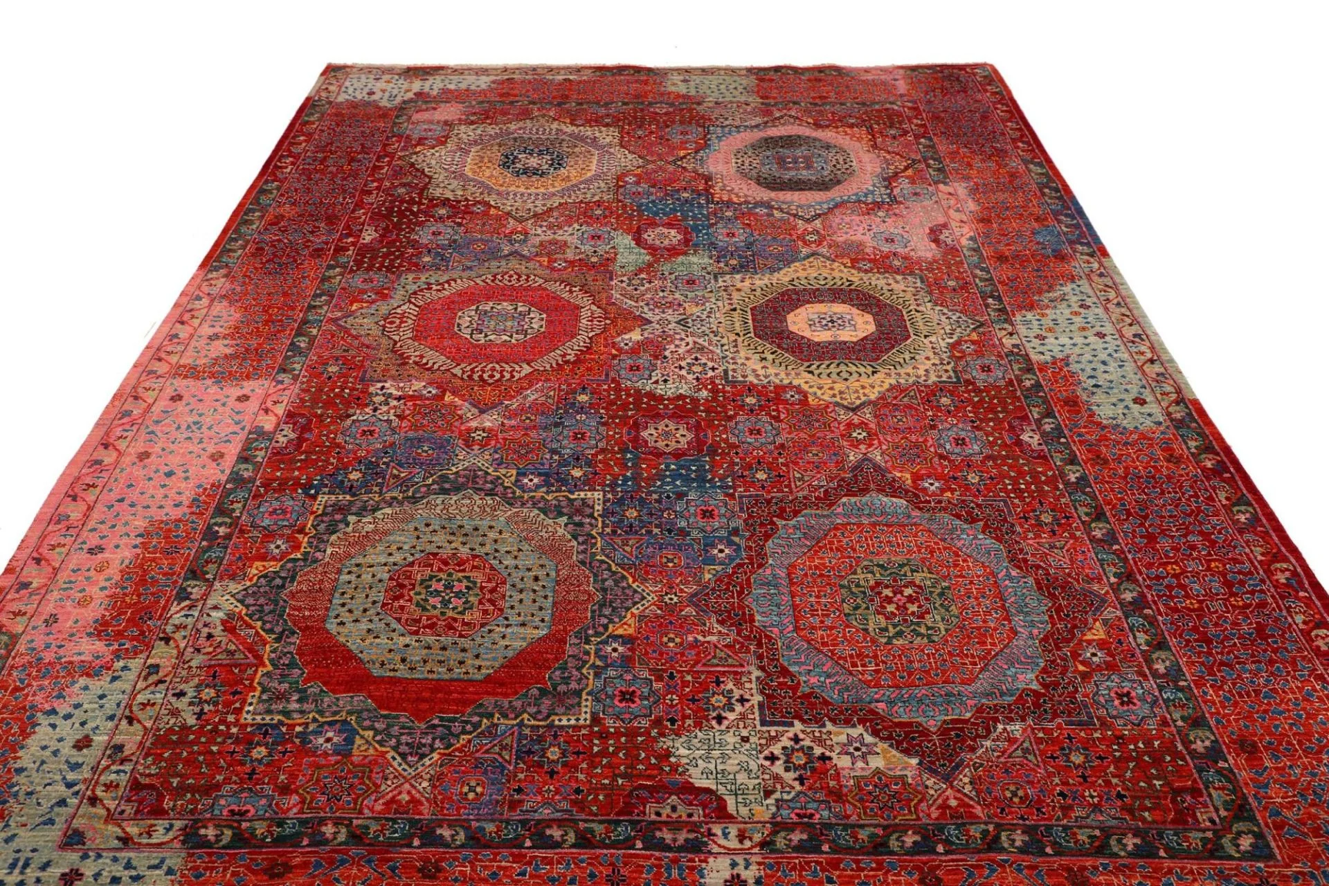 Mamluk Pakistani Rug — hand-knotted, 199 × 295 cm, Wool