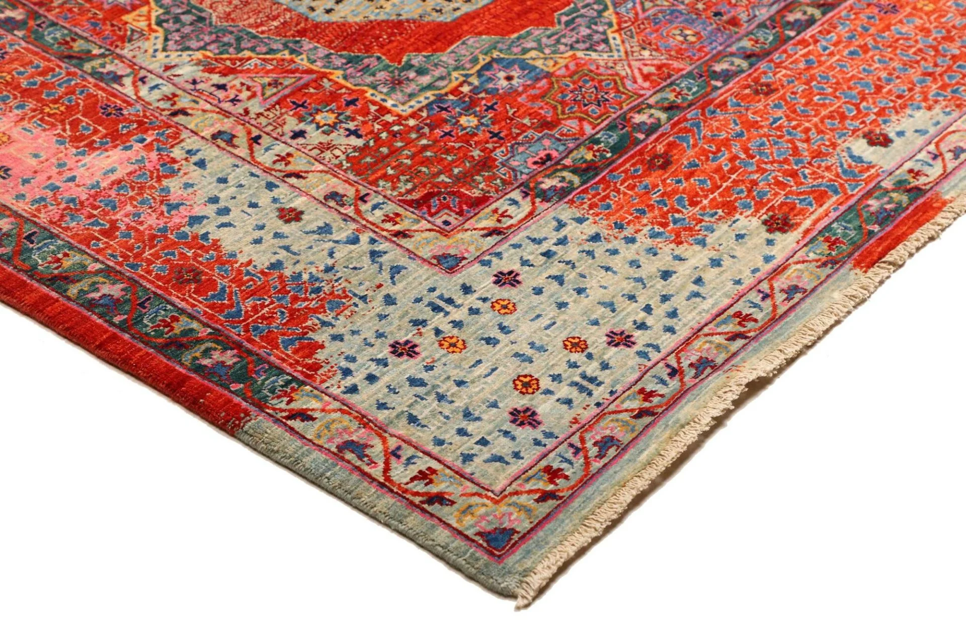 Mamluk Pakistani Rug — hand-knotted, 199 × 295 cm, Wool