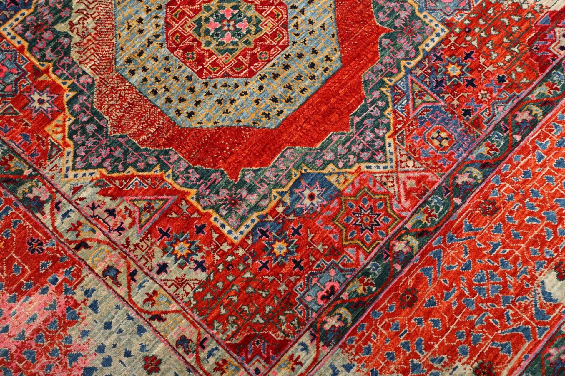 Mamluk Pakistani Rug — hand-knotted, 199 × 295 cm, Wool