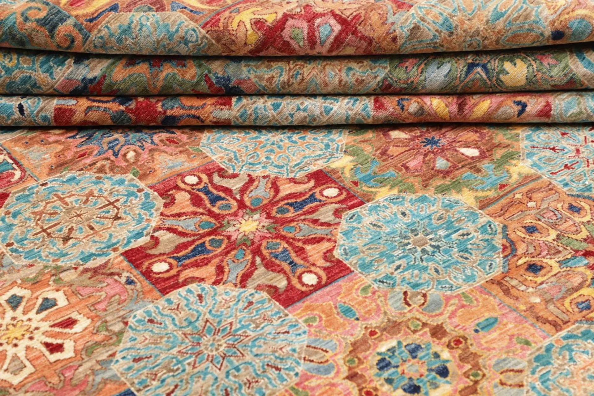 Samarkand Pakistani Rug 203 × 294 cm, Wool, hand-knotted