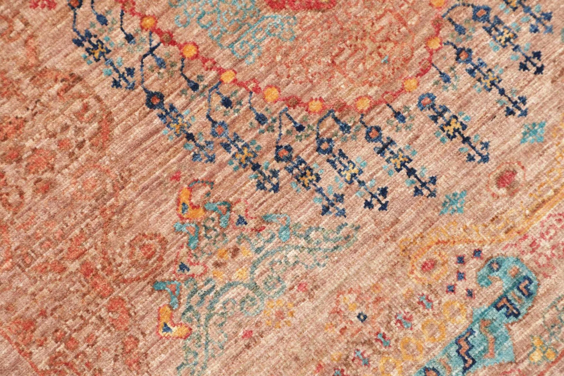 Hand-Knotted Wool Samarkand Pakistani Rug, 81 × 295 cm