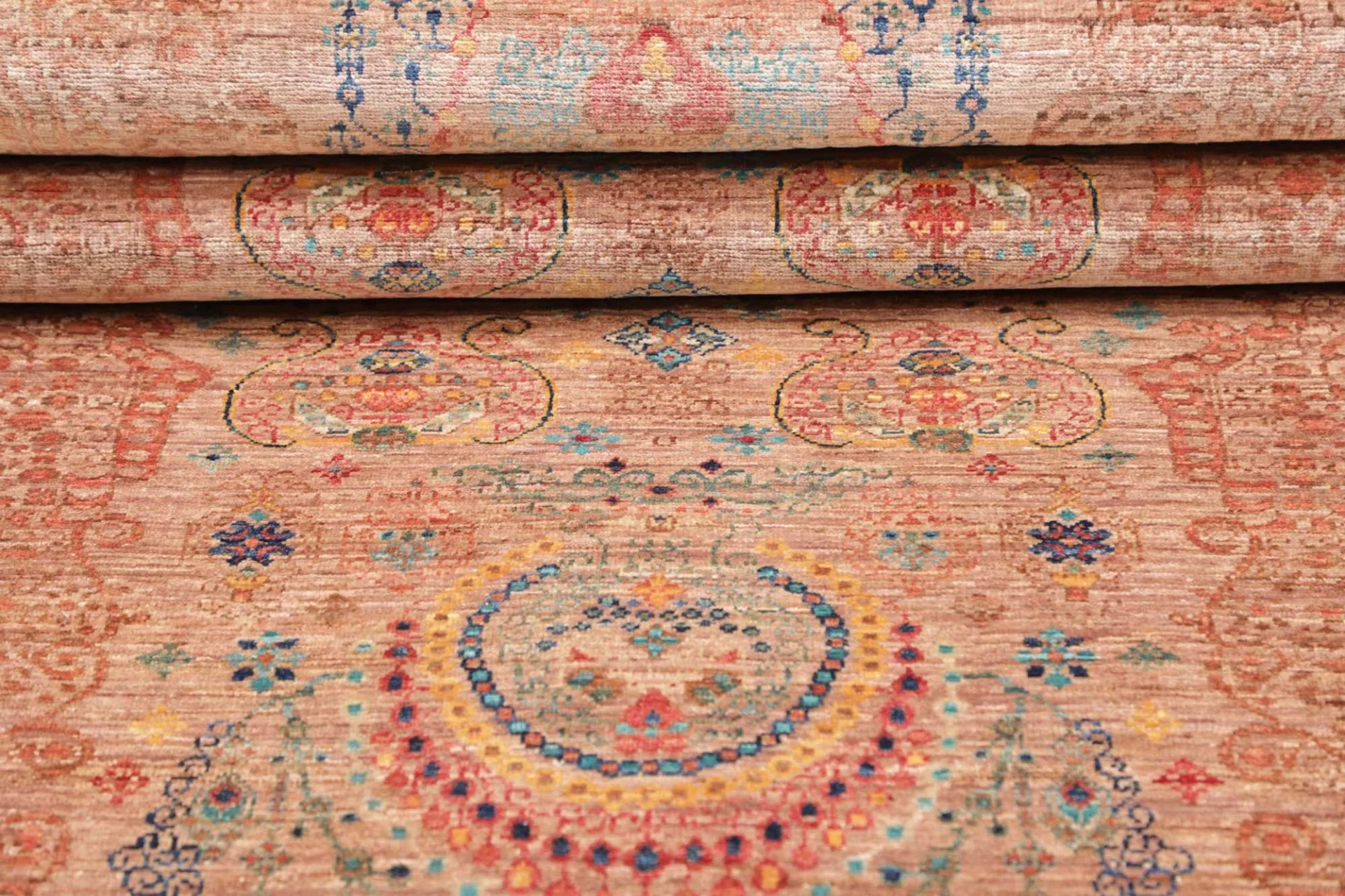 Hand-Knotted Wool Samarkand Pakistani Rug, 81 × 295 cm