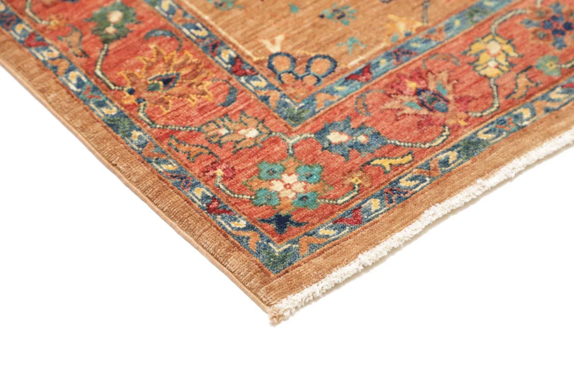 Hand-Knotted Wool Samarkand Pakistani Rug, 83 × 266 cm