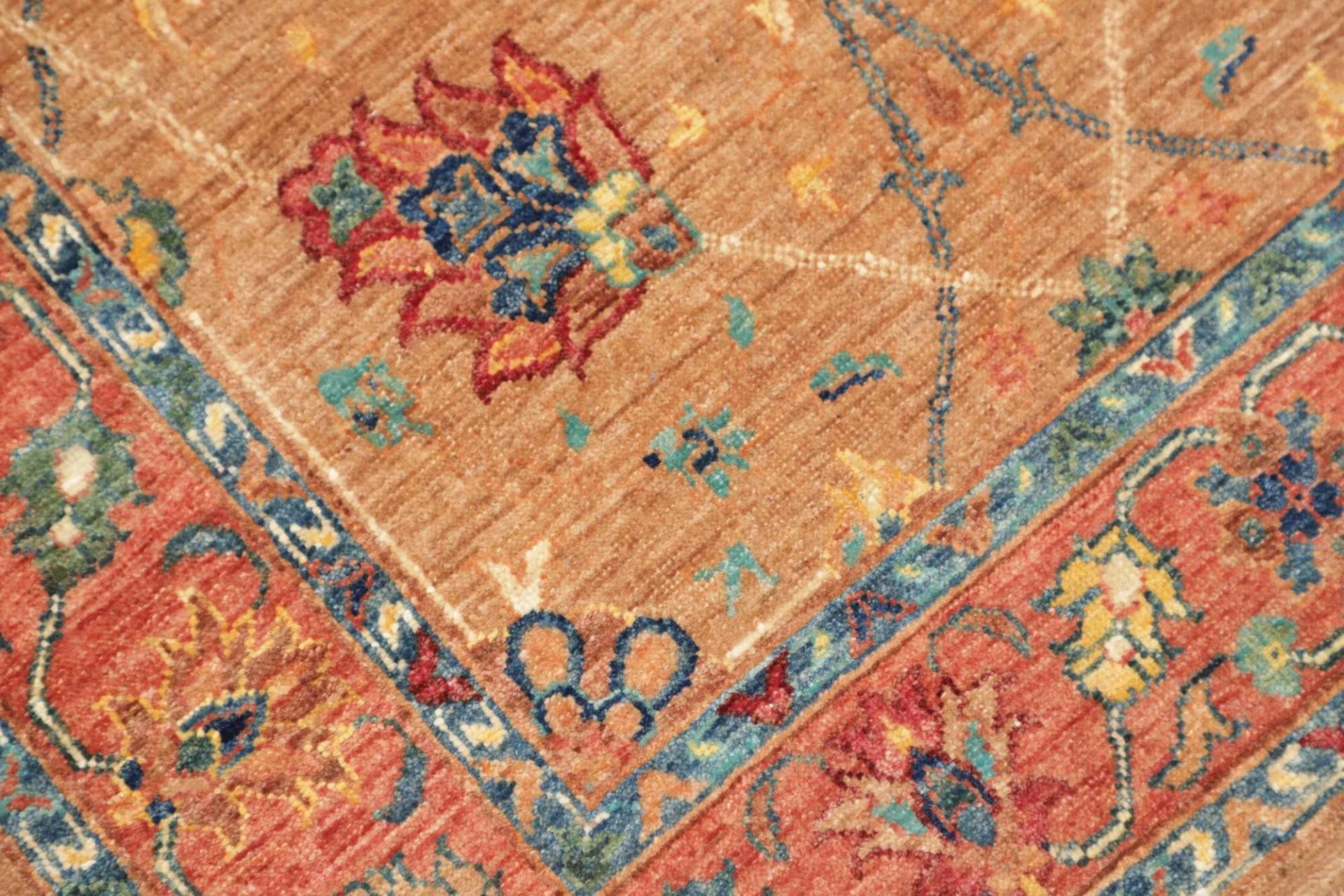 Hand-Knotted Wool Samarkand Pakistani Rug, 83 × 266 cm