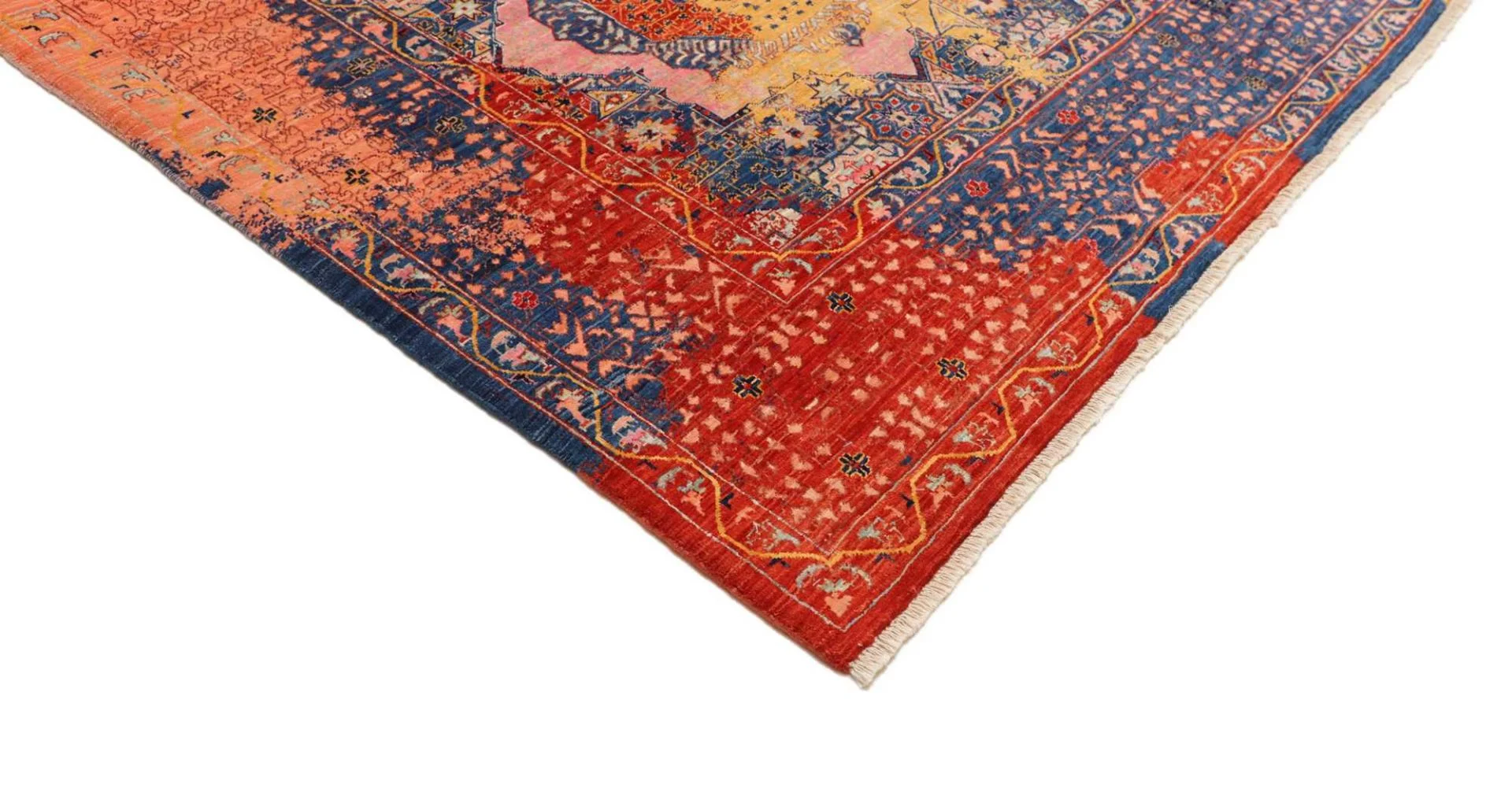 Hand-Knotted Wool Mamluk Pakistani Rug, 201 × 298 cm
