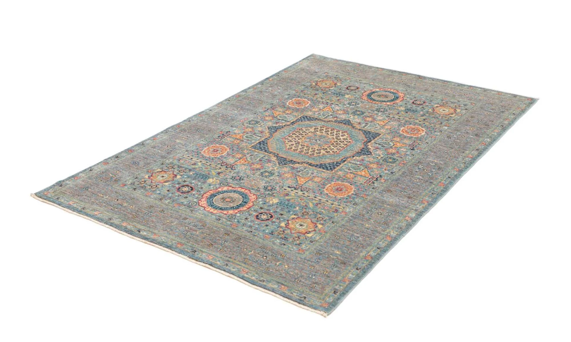 Mamluk Pakistani Rug 125 × 189 cm, Wool, hand-knotted