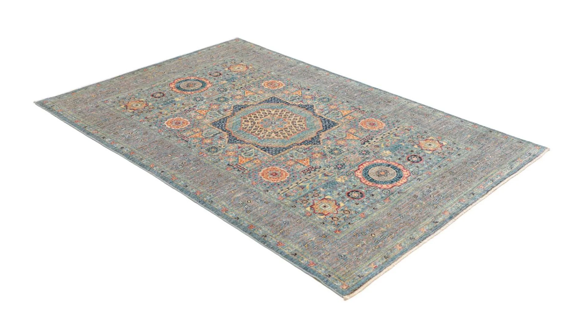 Mamluk Pakistani Rug 125 × 189 cm, Wool, hand-knotted