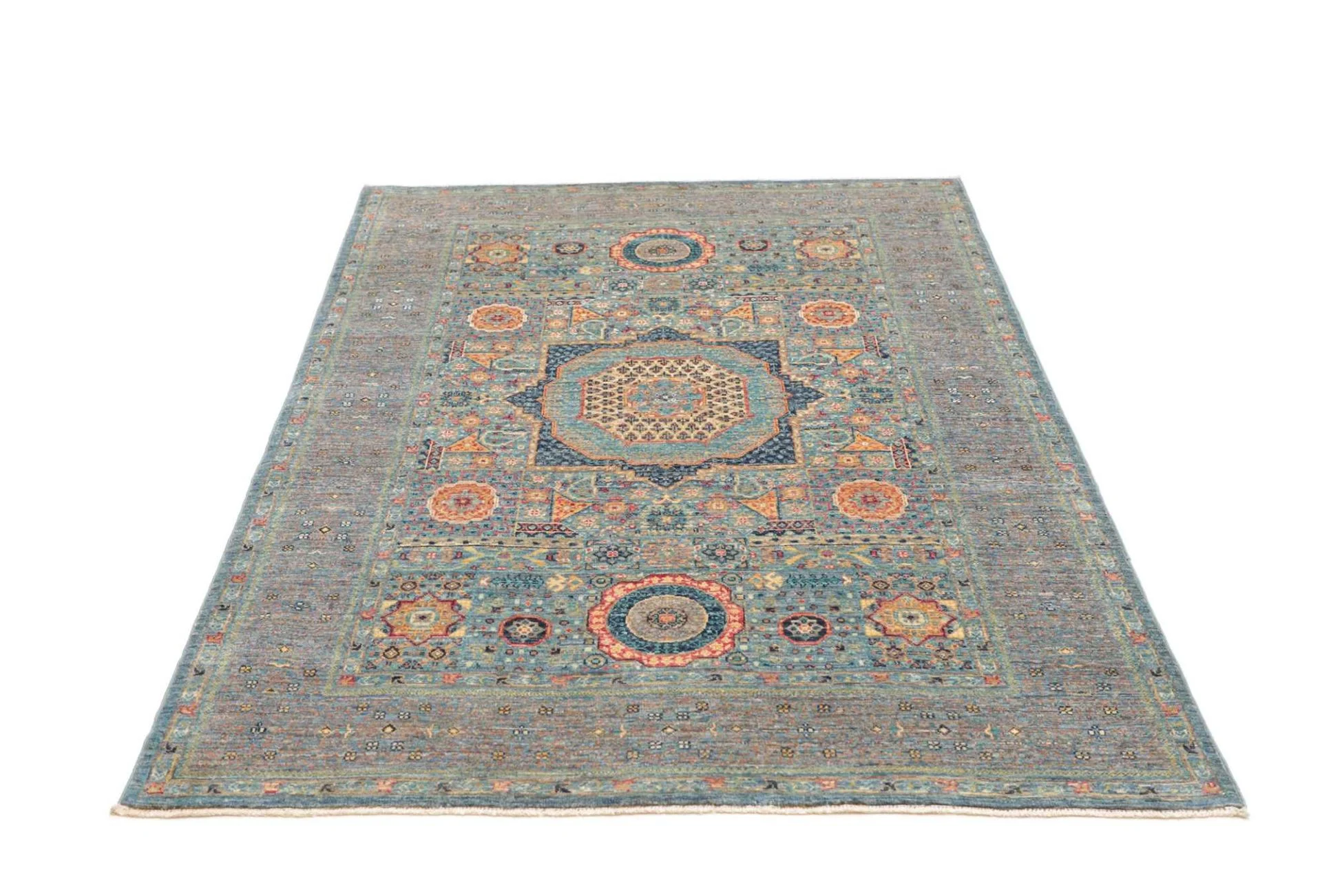 Mamluk Pakistani Rug 125 × 189 cm, Wool, hand-knotted