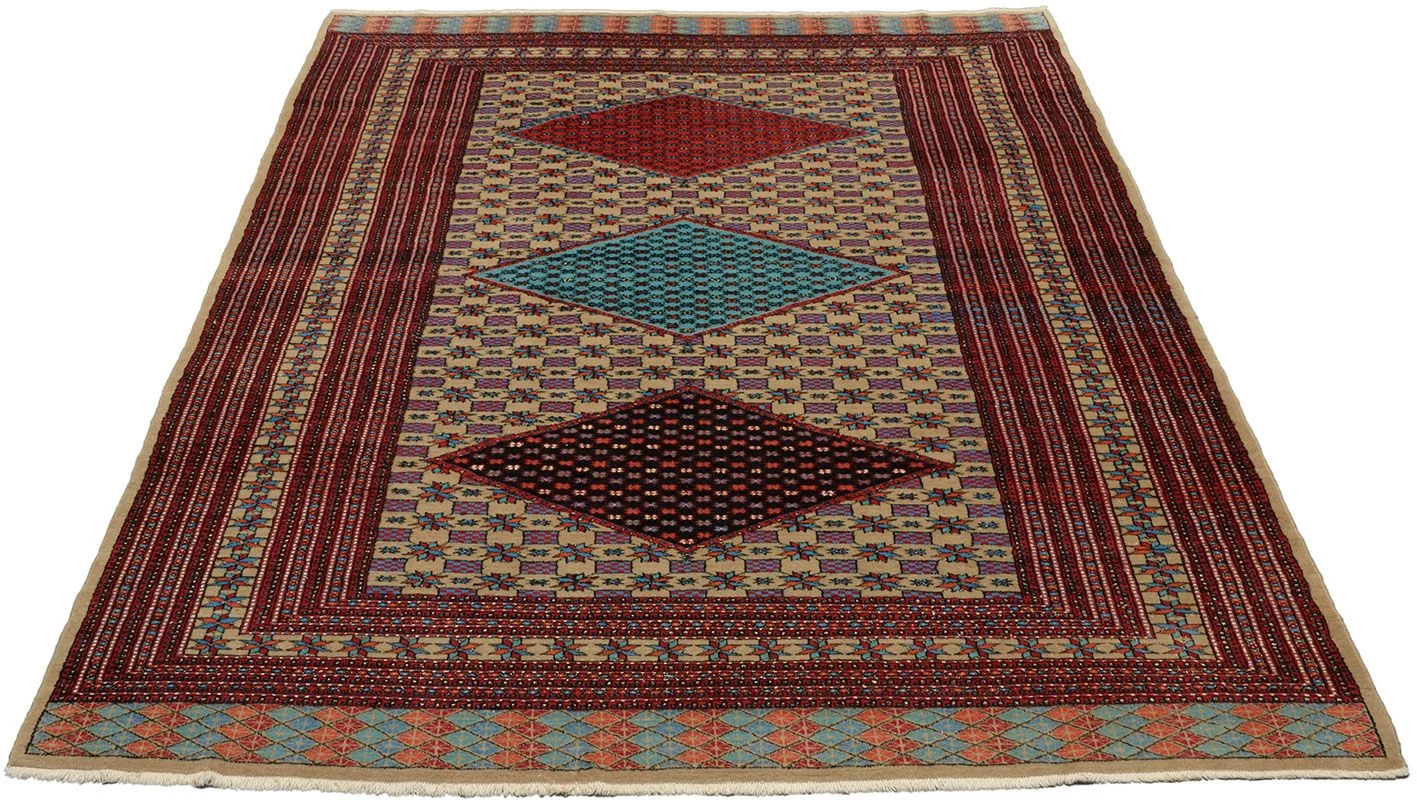 Turkmen Pakistani Rug — hand-knotted, 193 × 260 cm, Wool
