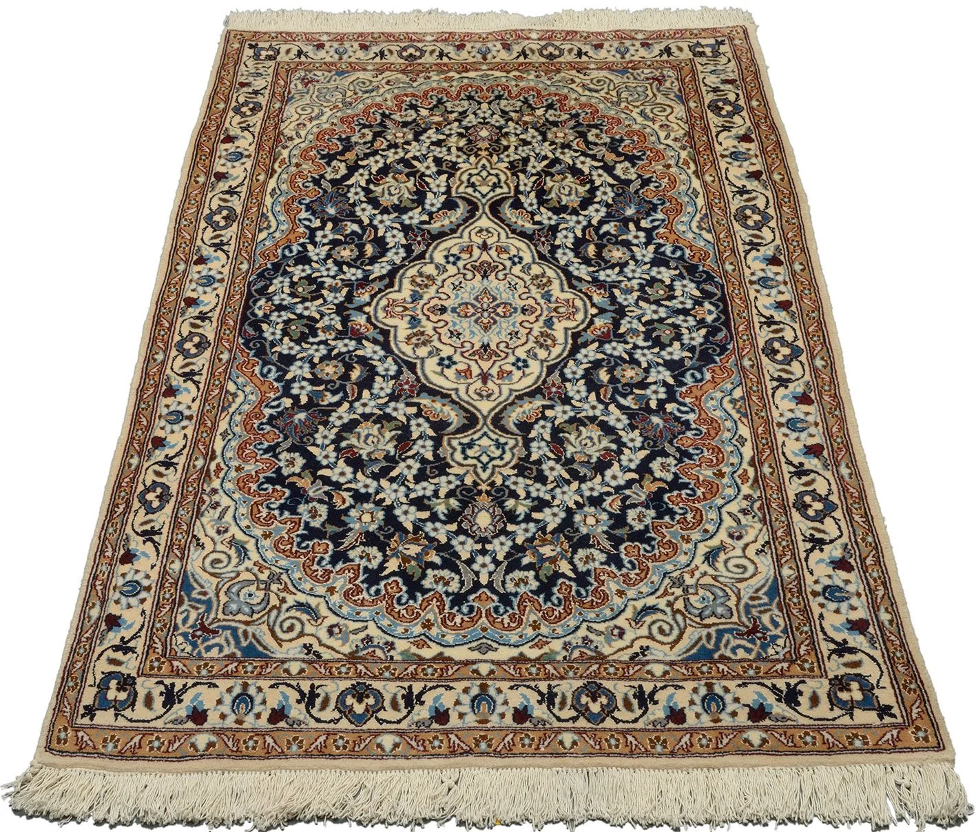 Hand-Knotted Wool Nain Persian Rug, 120 × 204 cm